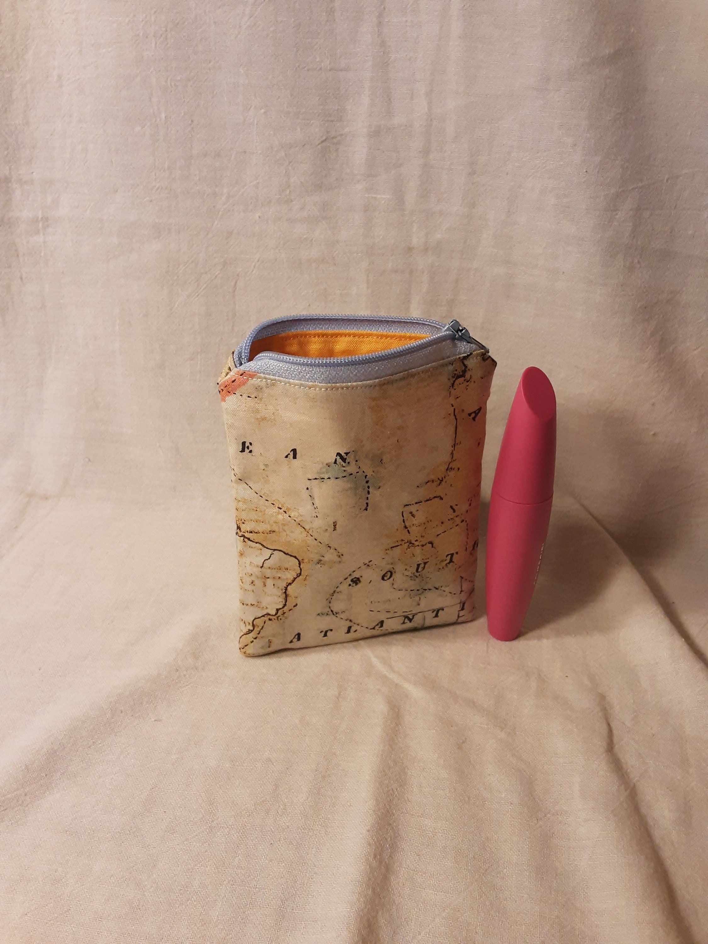 World Map Zipper Pouch