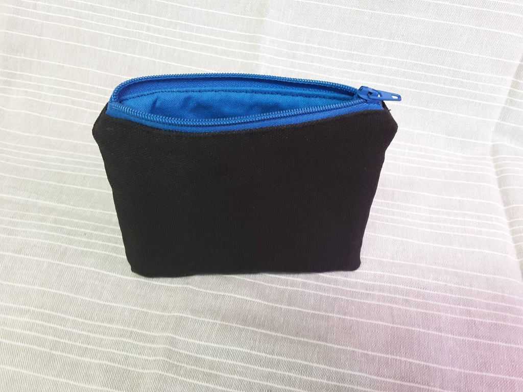 Black Canvas Zipper Pouch