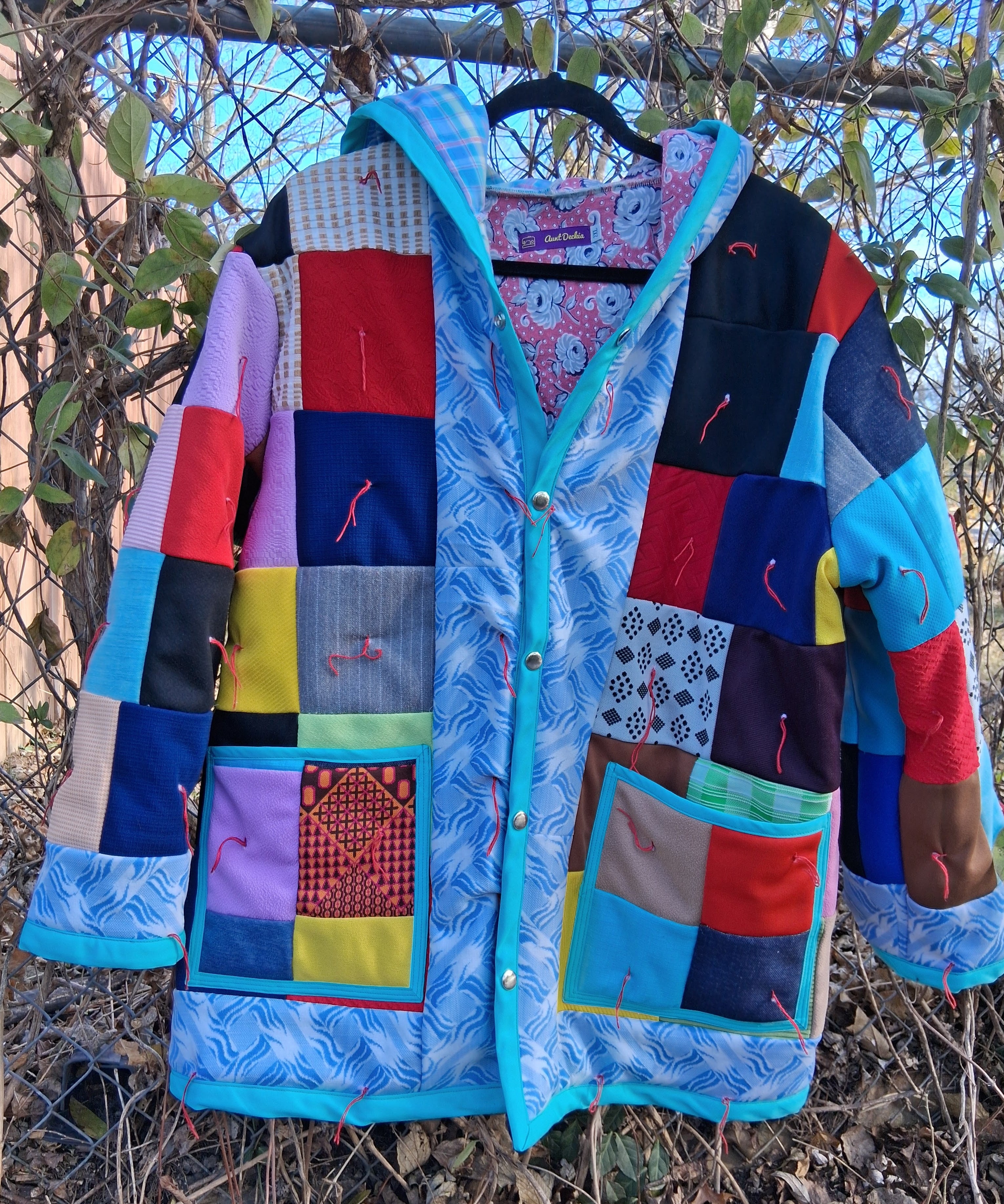 Tied Patchwork Quilt Coat