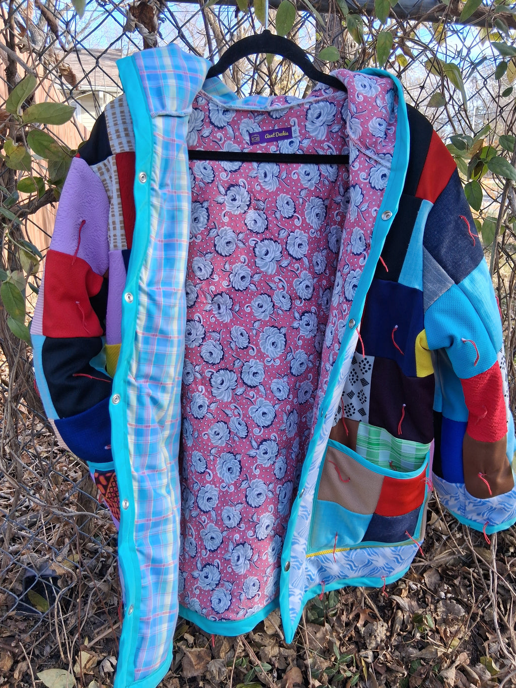 Tied Patchwork Quilt Coat