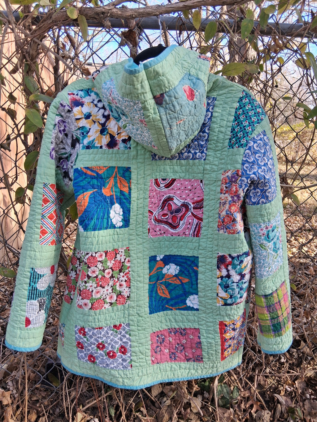 Blocked quilt coat