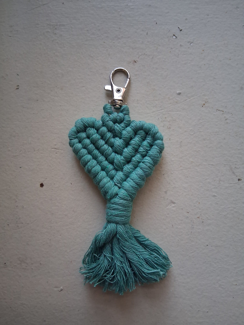 Macrame Heart Keychain