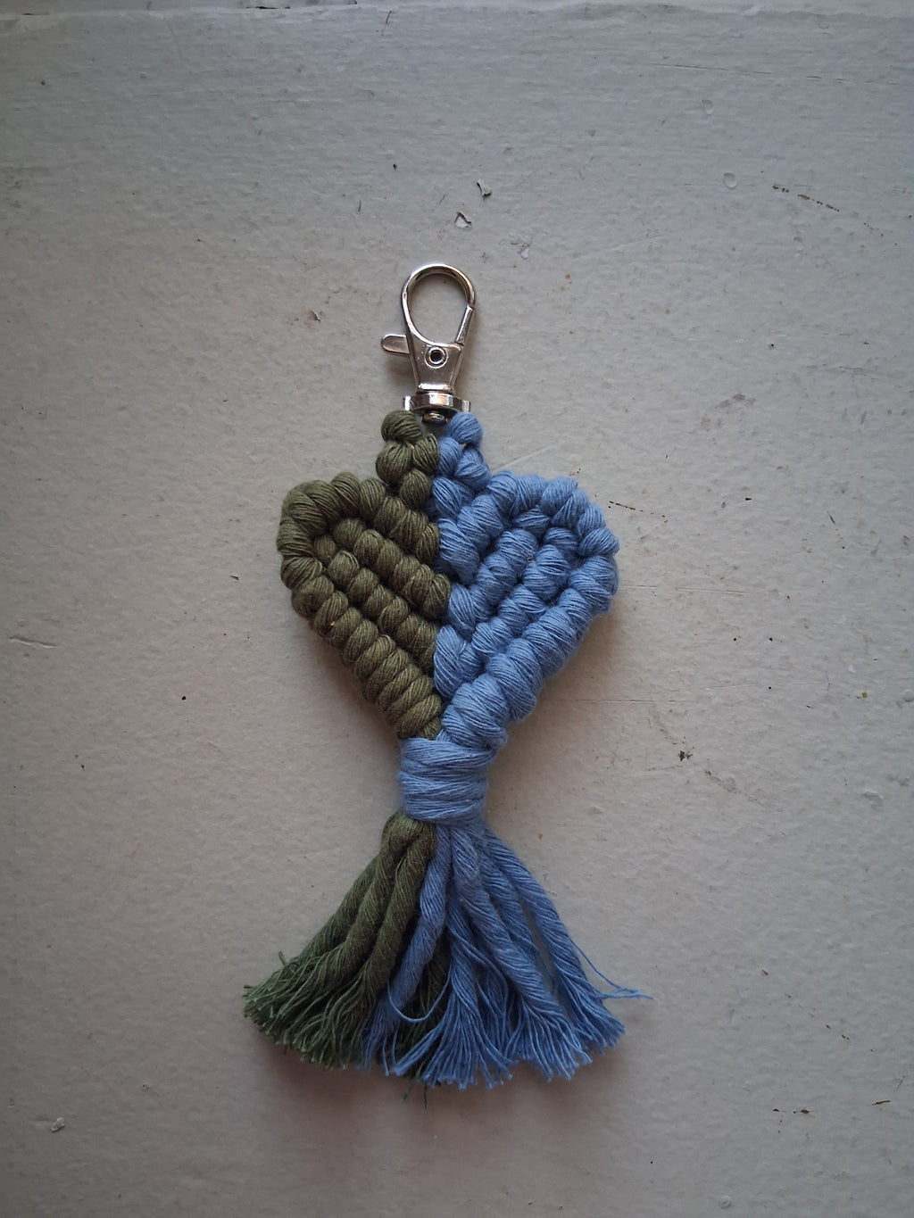 Macrame Heart Keychain