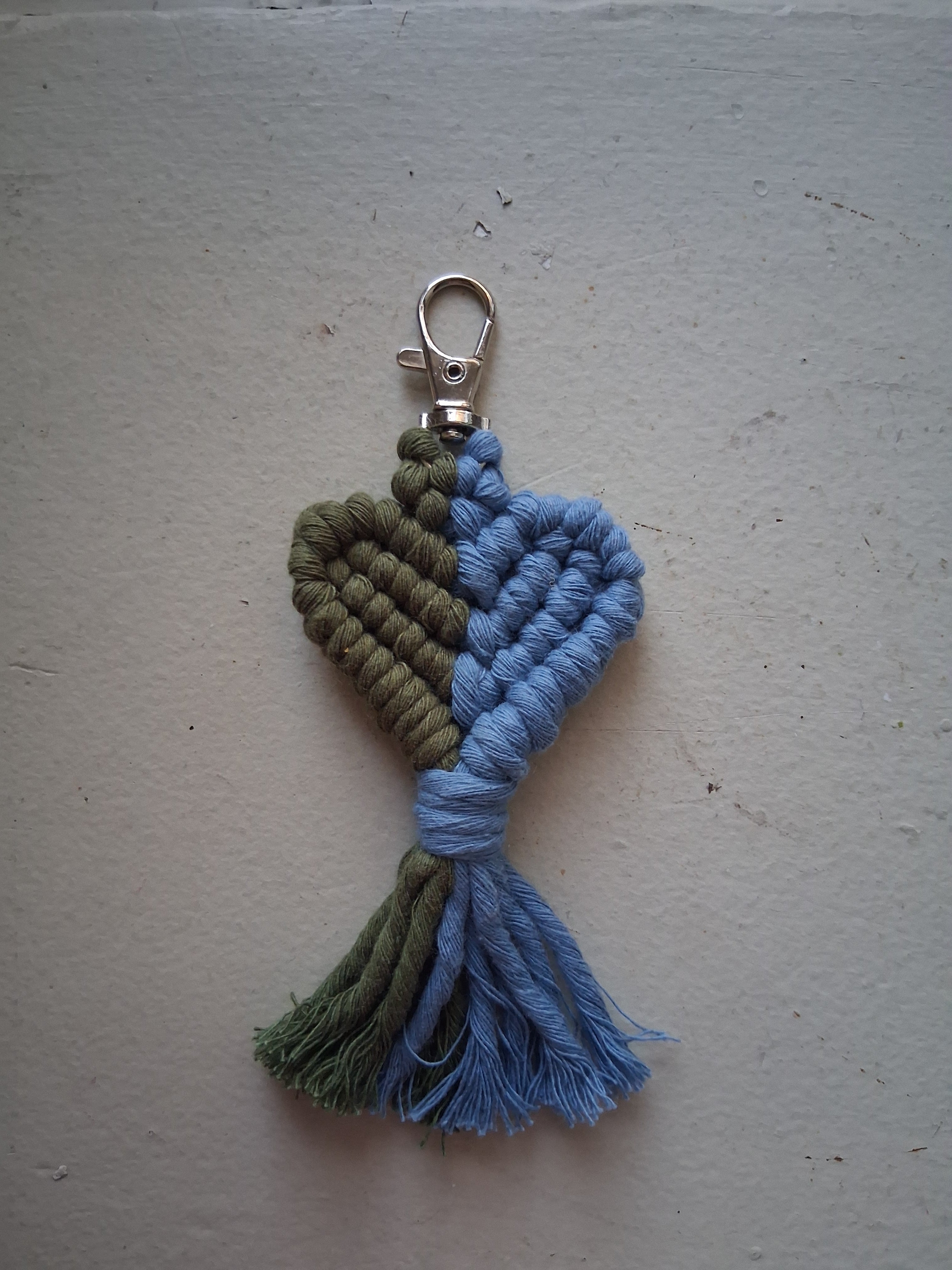 Macrame Heart Keychain
