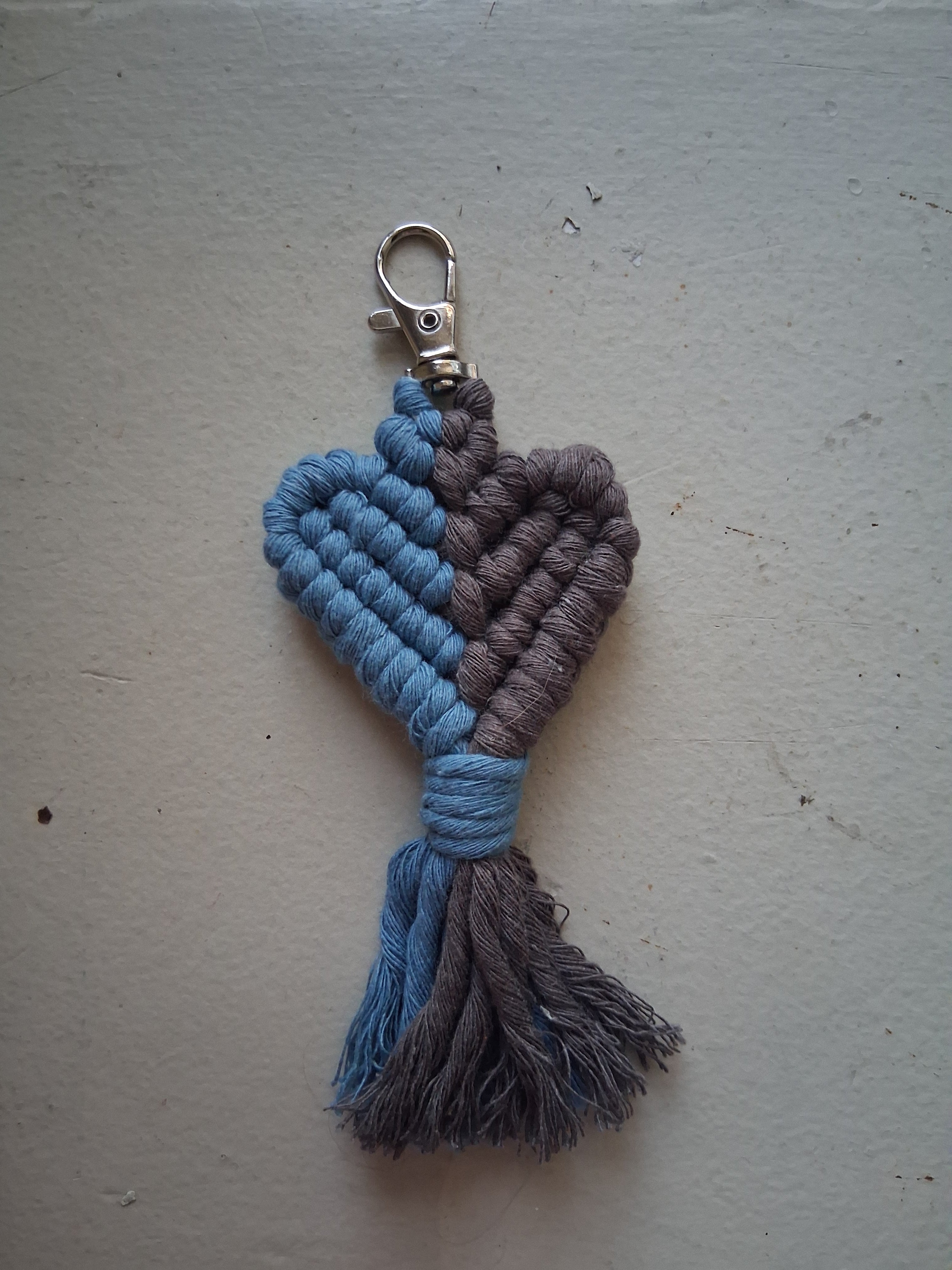 Macrame Heart Keychain