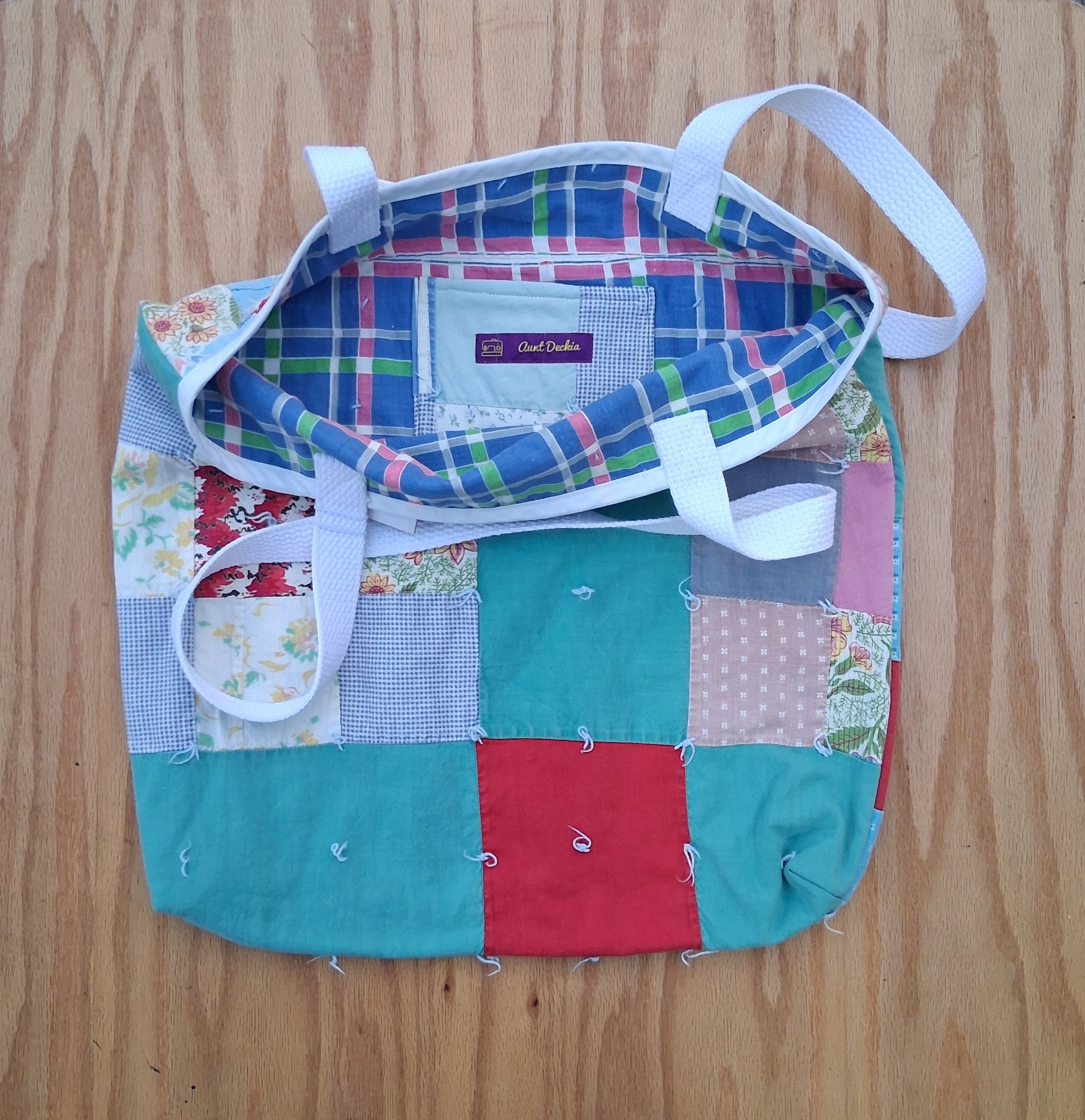Tied, Quilted Tote Bag