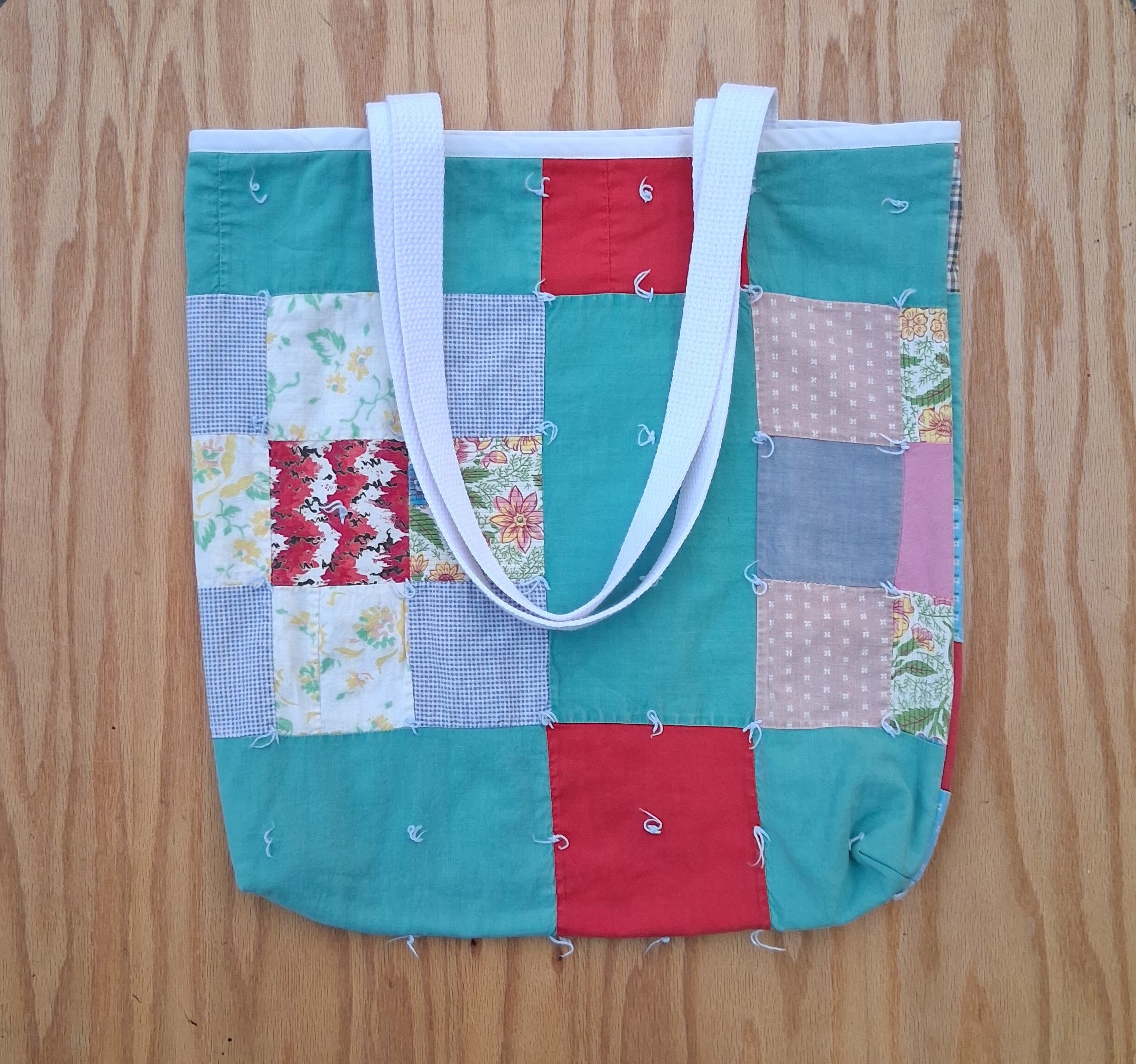 Tied, Quilted Tote Bag