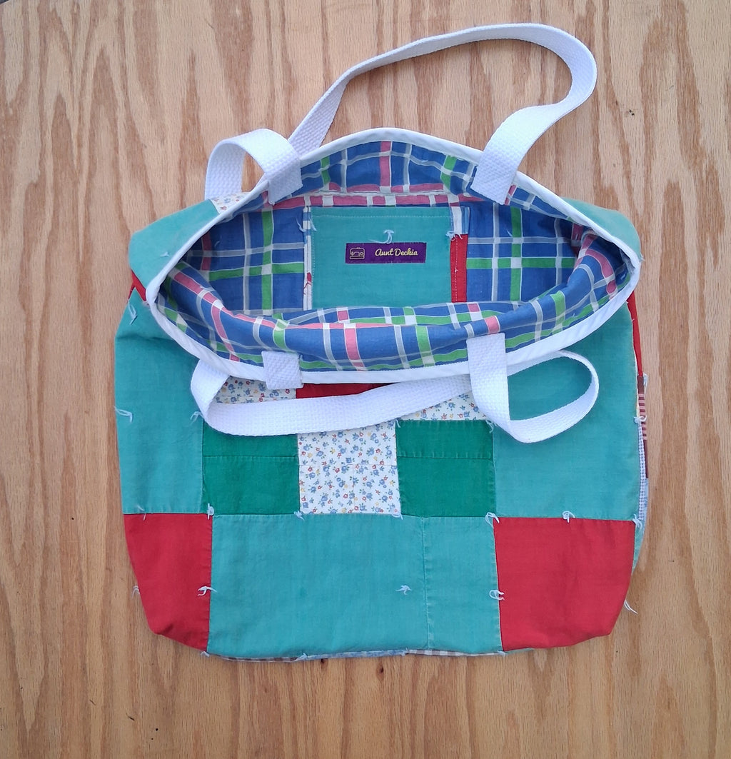 Tied, Quilted Tote Bag