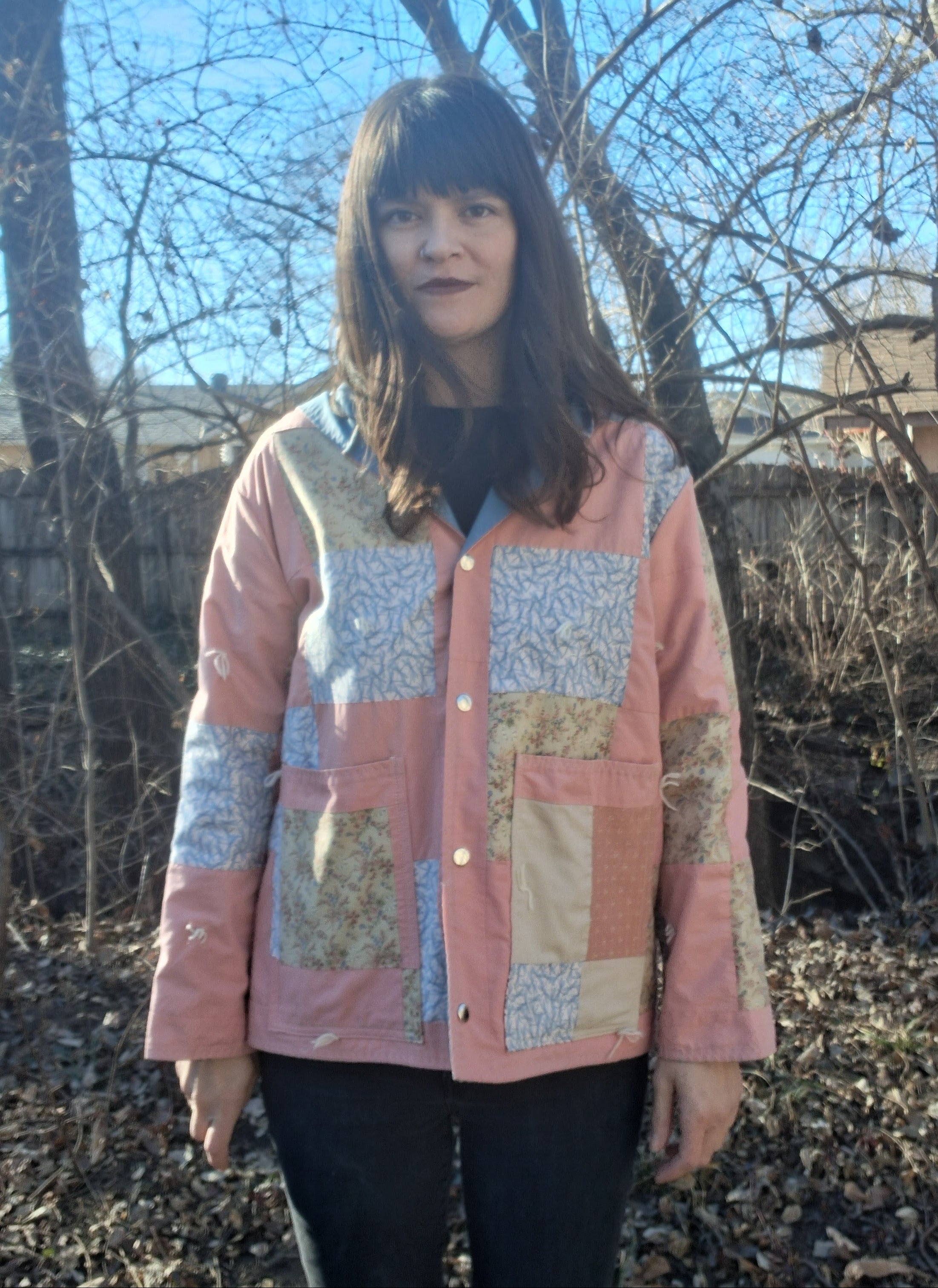 Pink Patch Quilt Coat