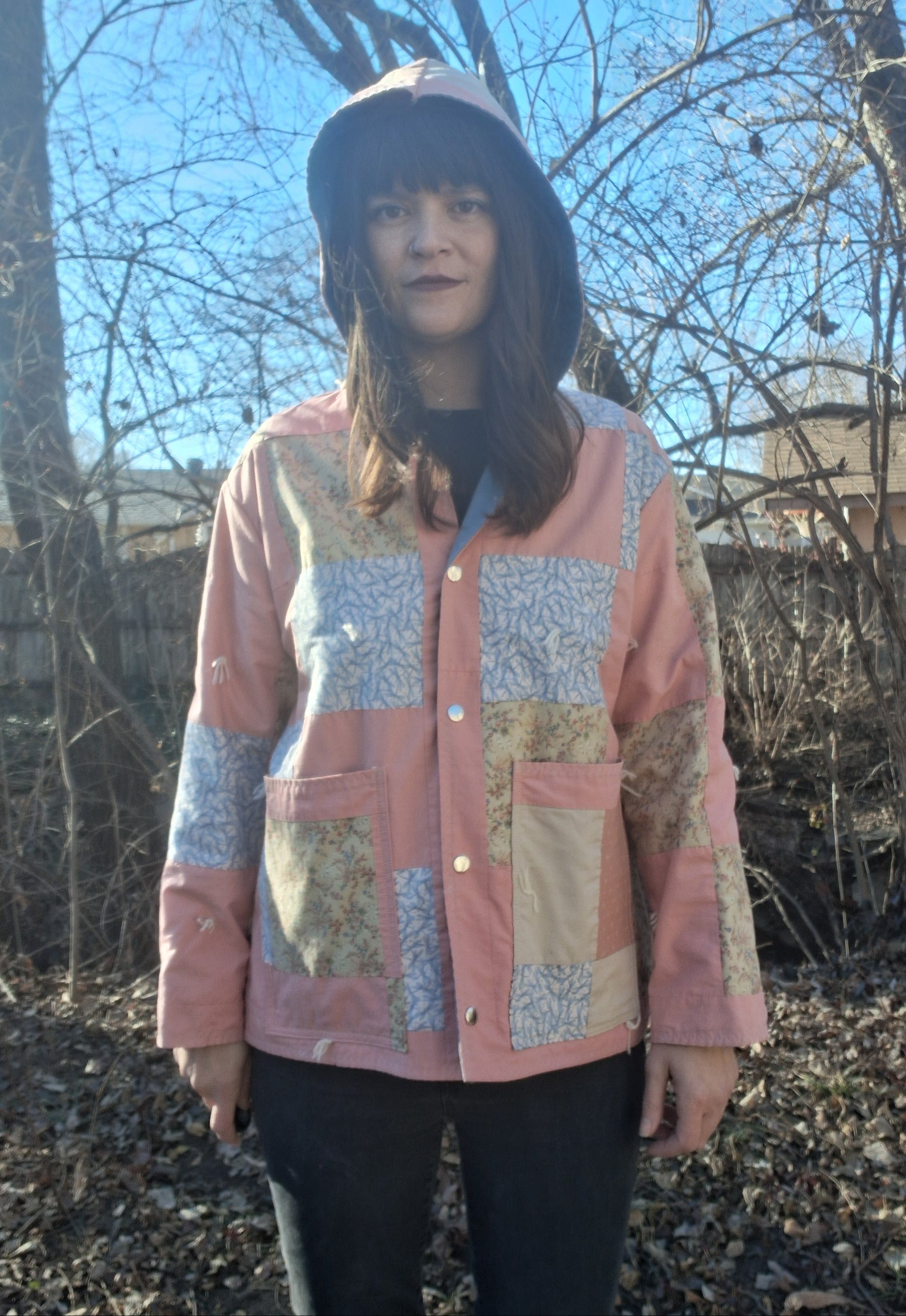 Pink Patch Quilt Coat