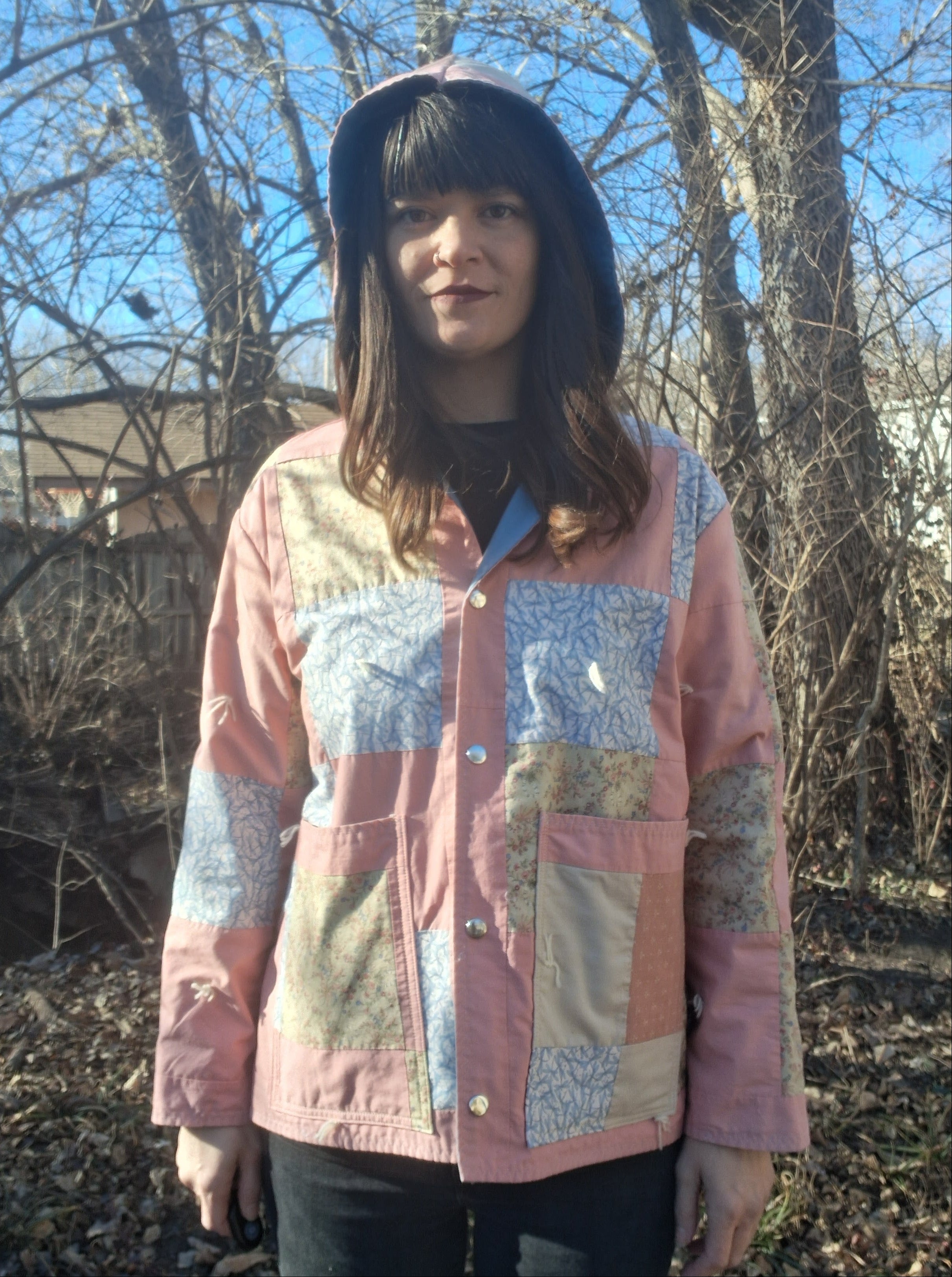 Pink Patch Quilt Coat