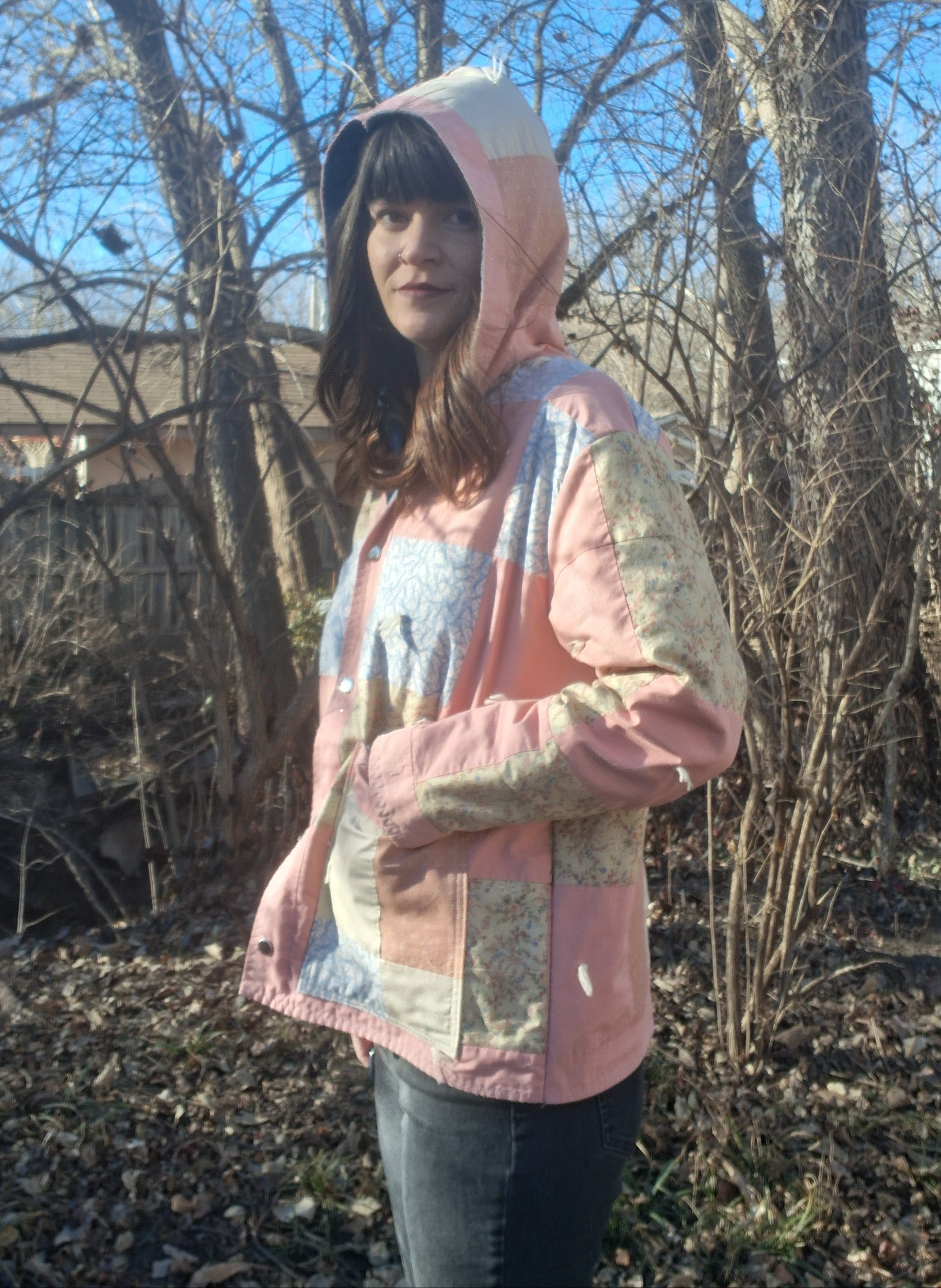 Pink Patch Quilt Coat