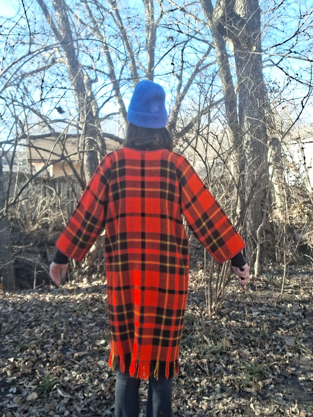 Red, plaid jacket