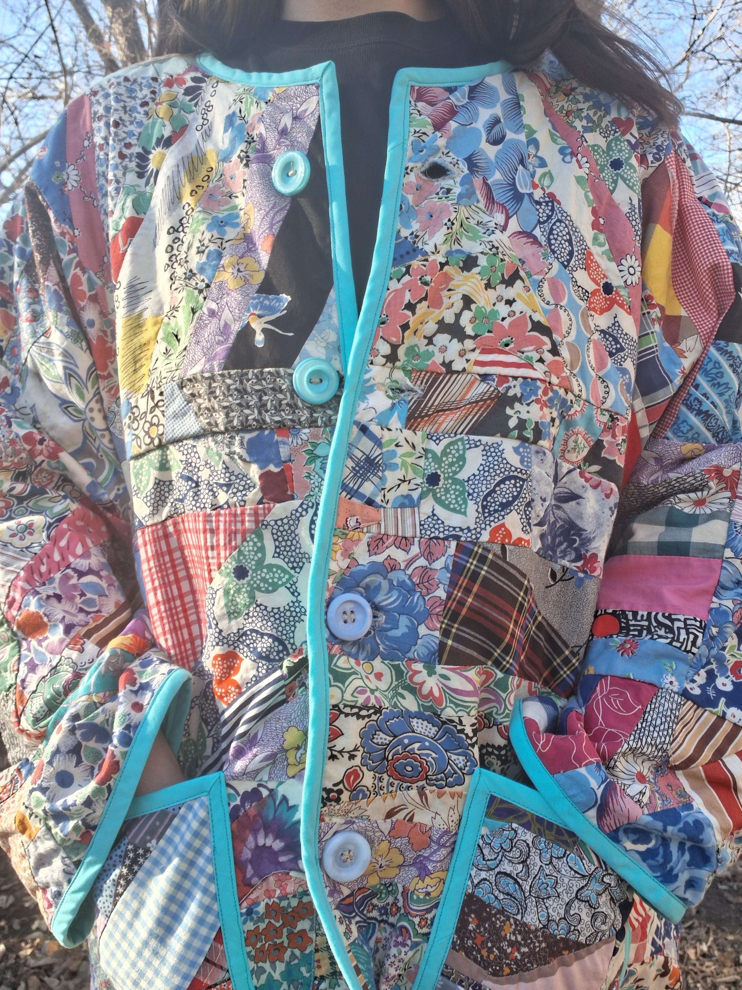 Crazy, quilt jacket