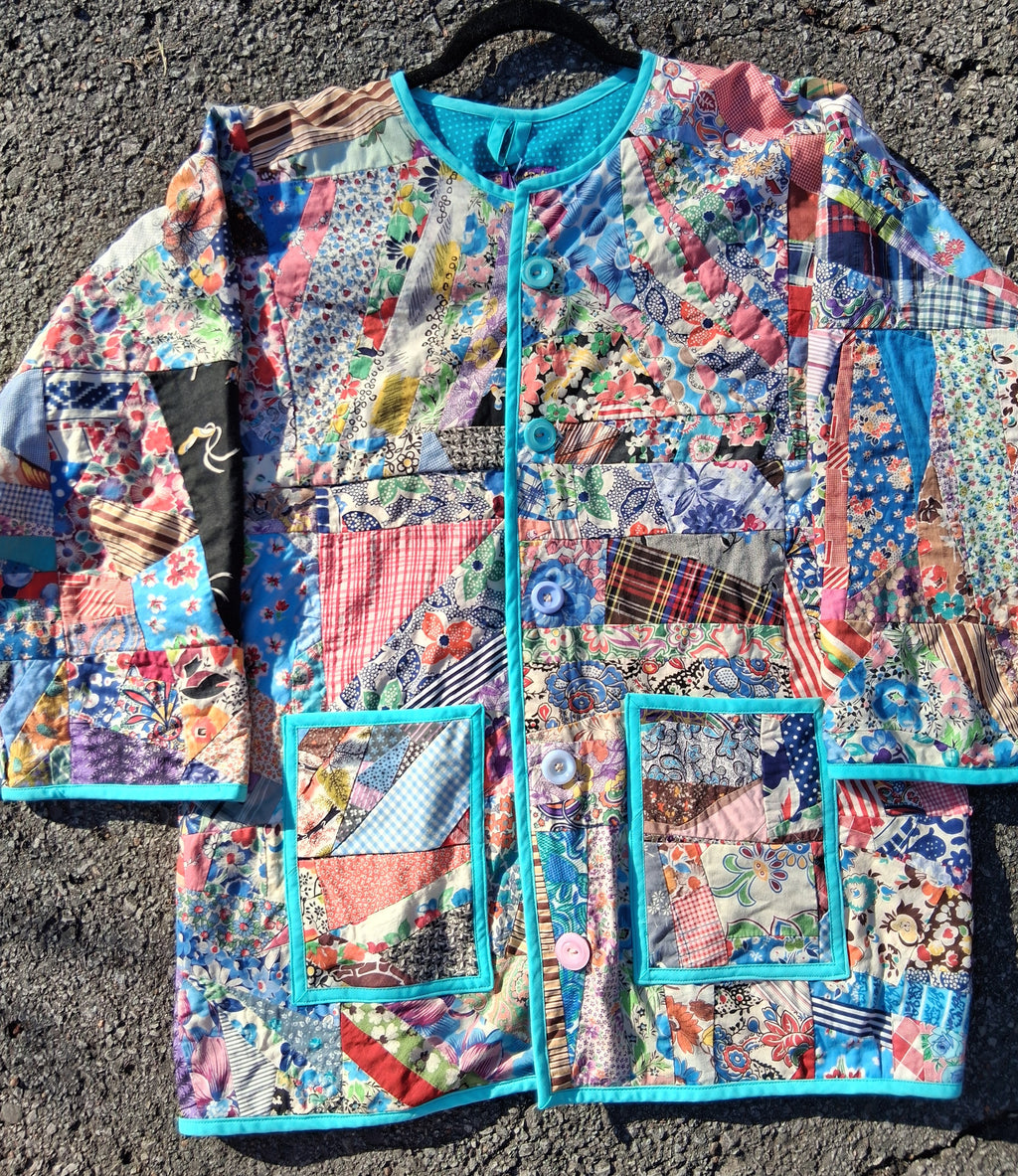 Crazy, quilt jacket