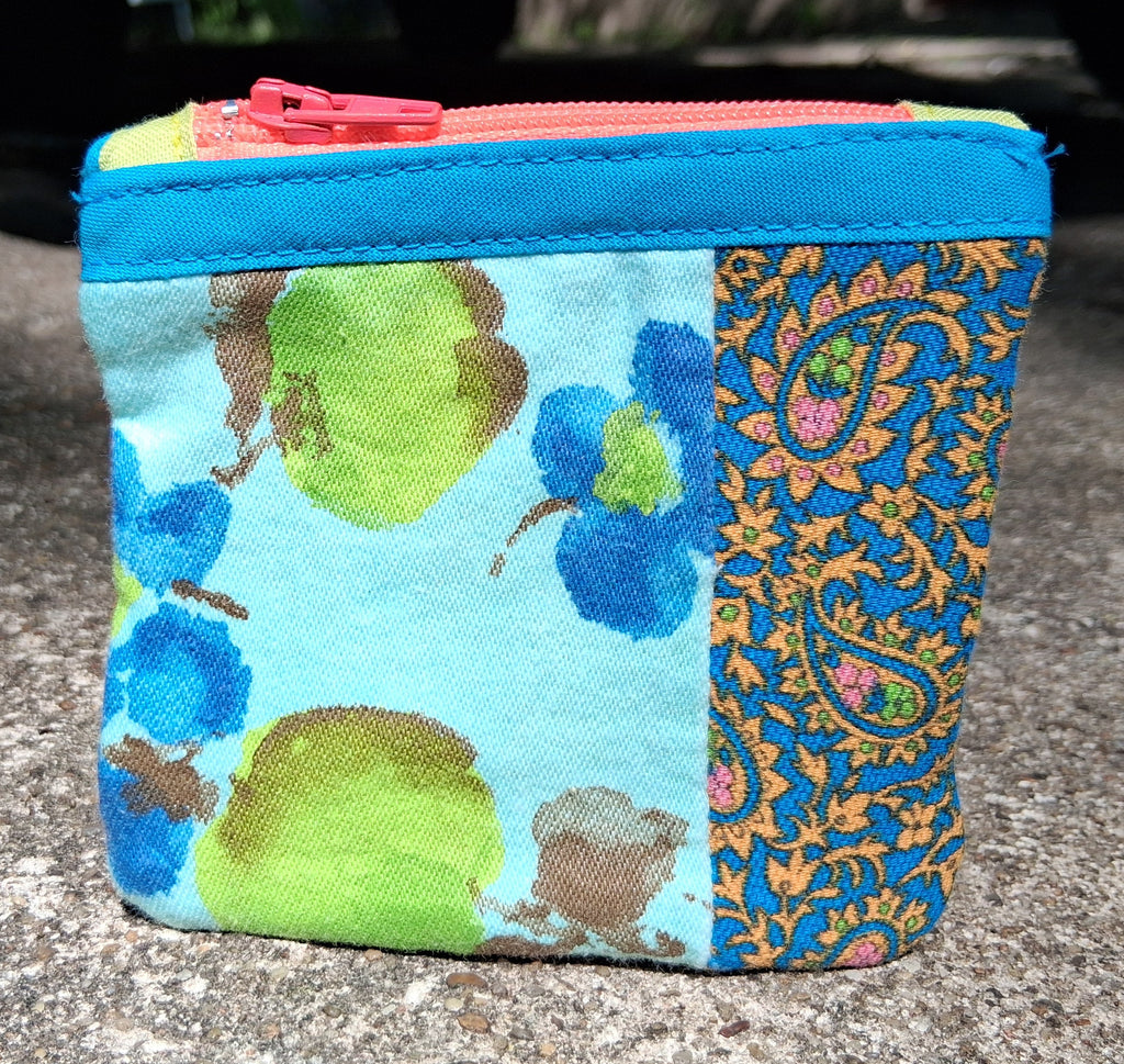 Patchwork quilt zipper pouch