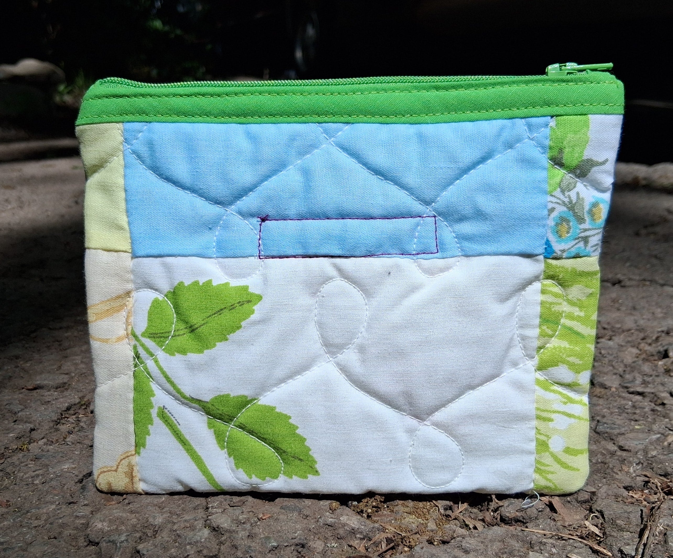 Quilted zipper pouch