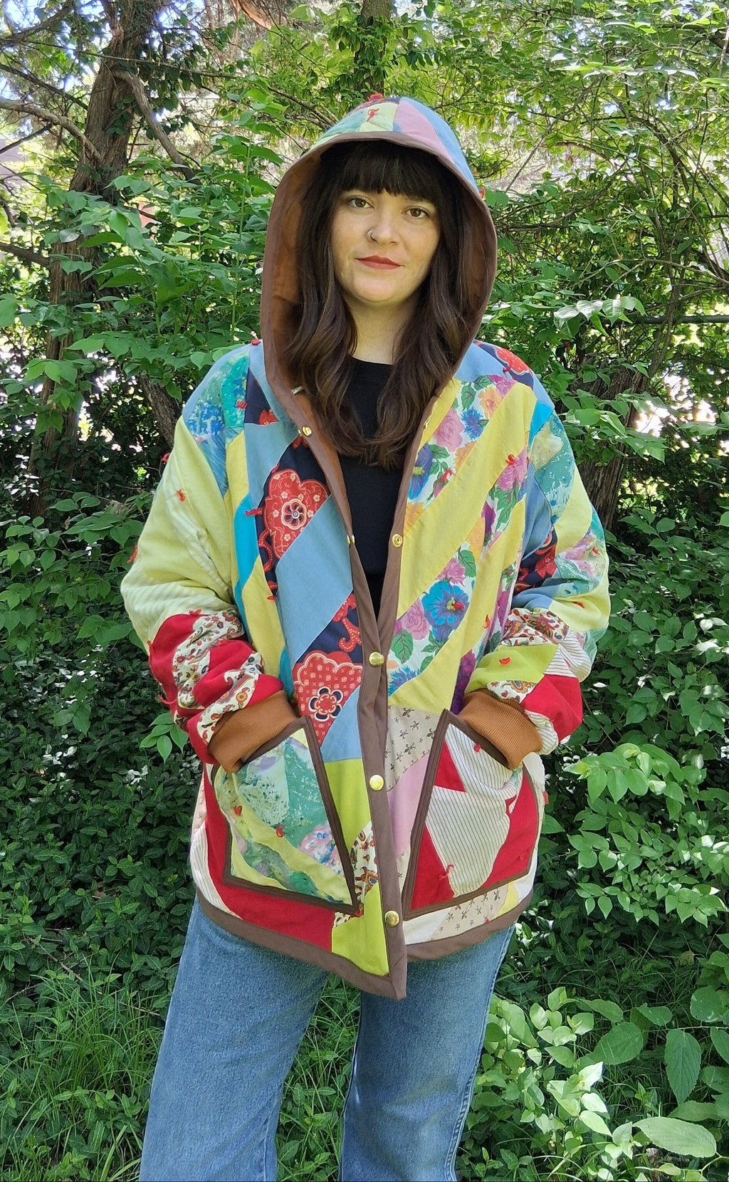 Abstract quilt coat