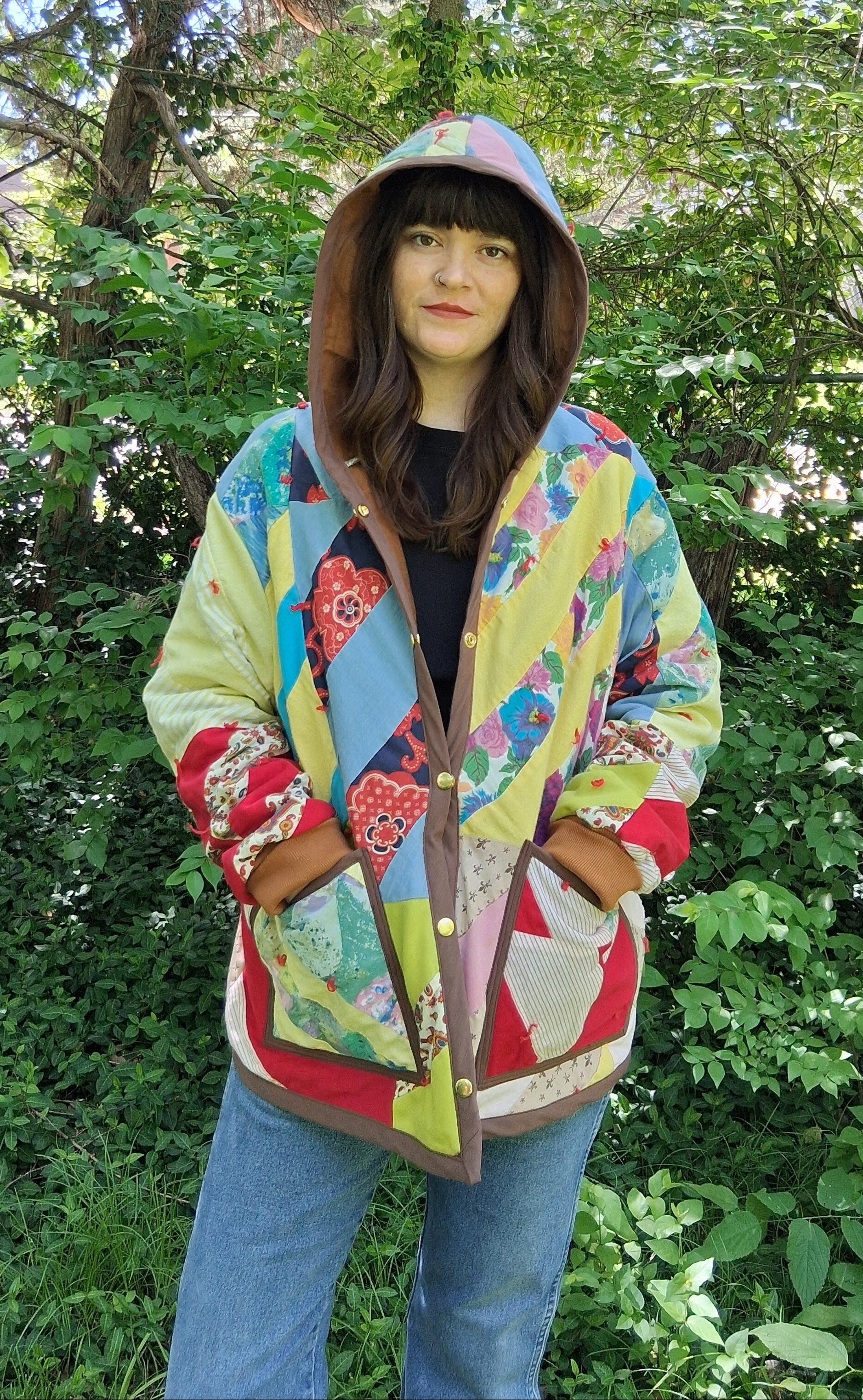 Abstract quilt coat