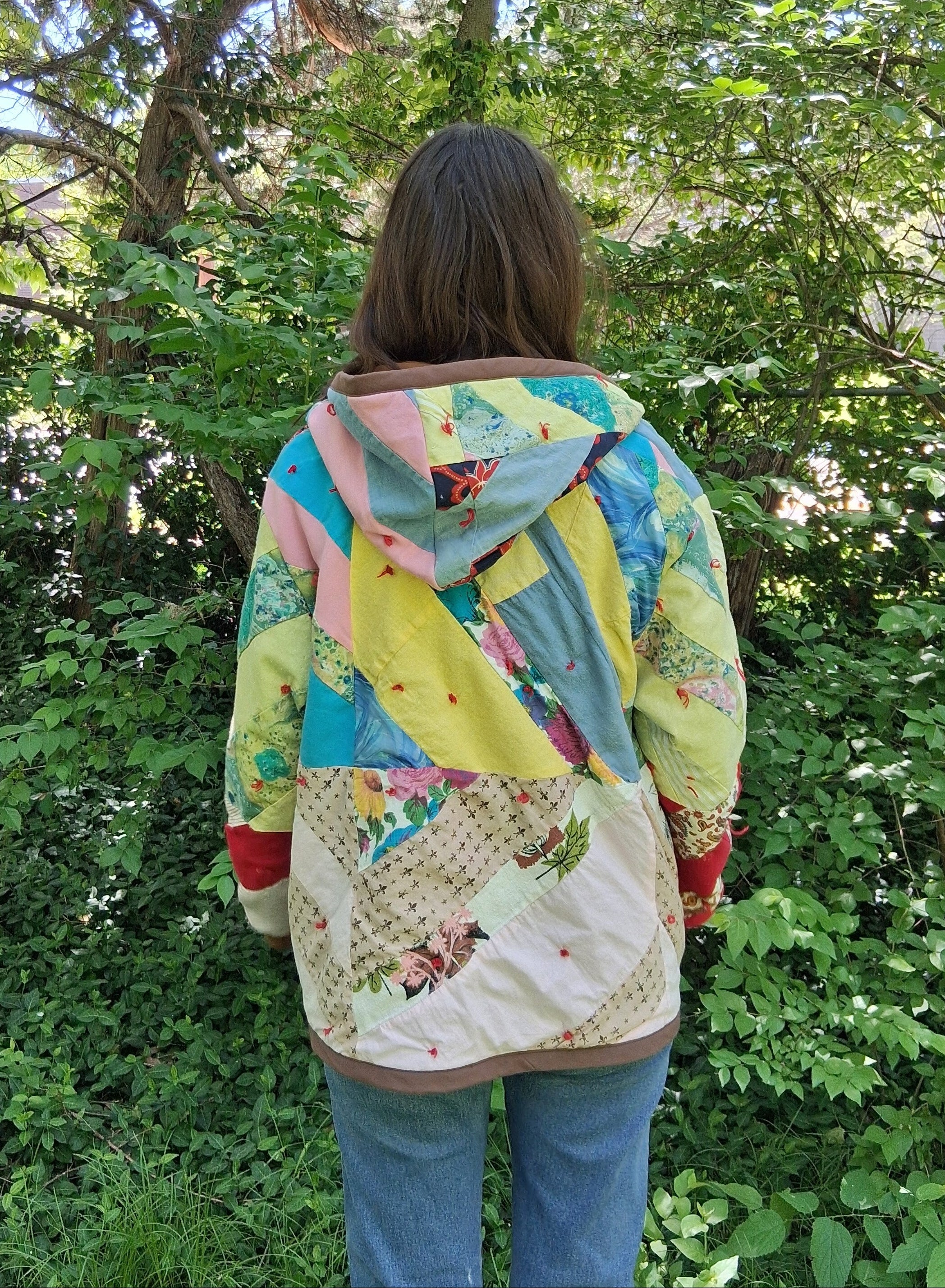 Abstract quilt coat