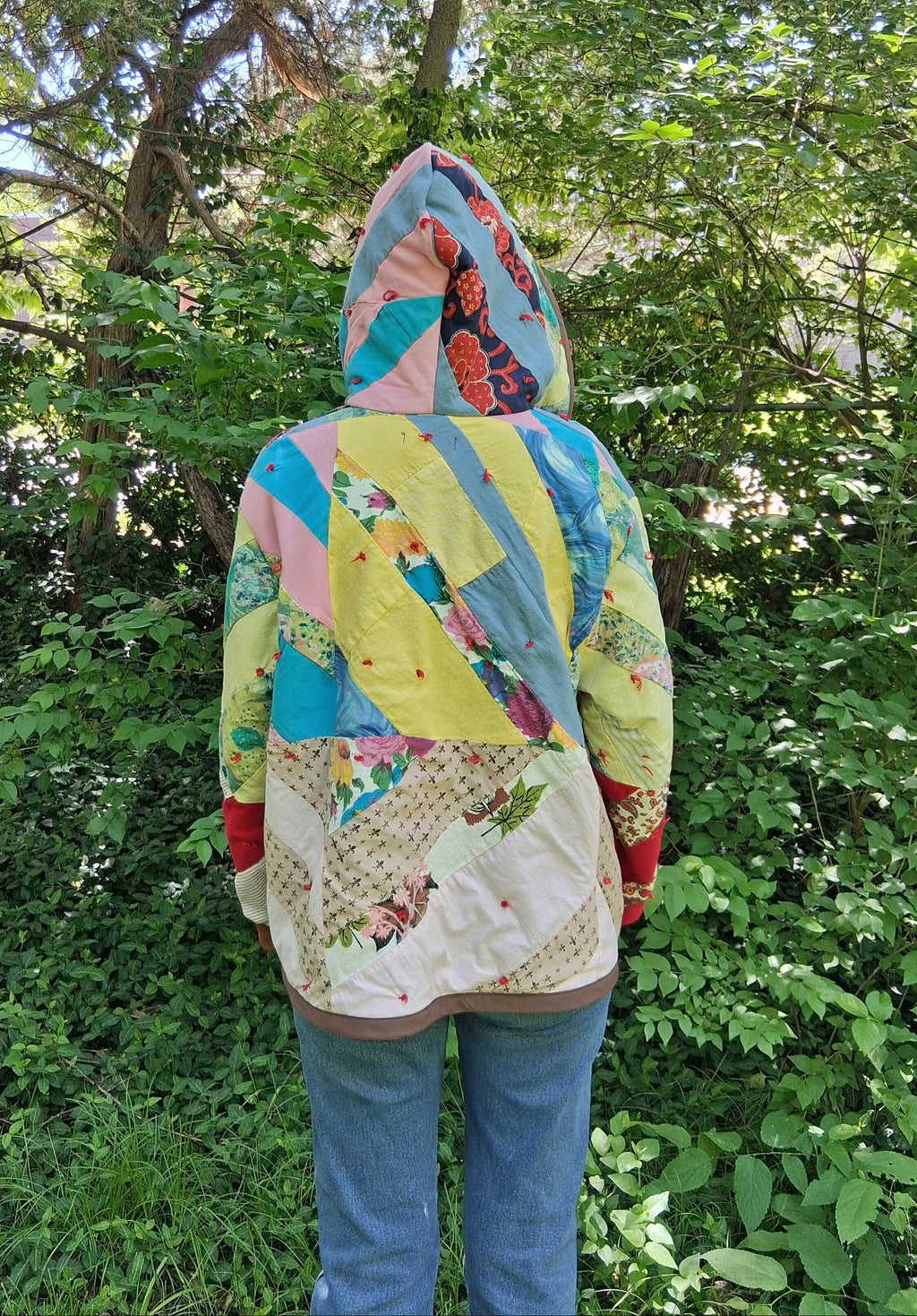Abstract quilt coat