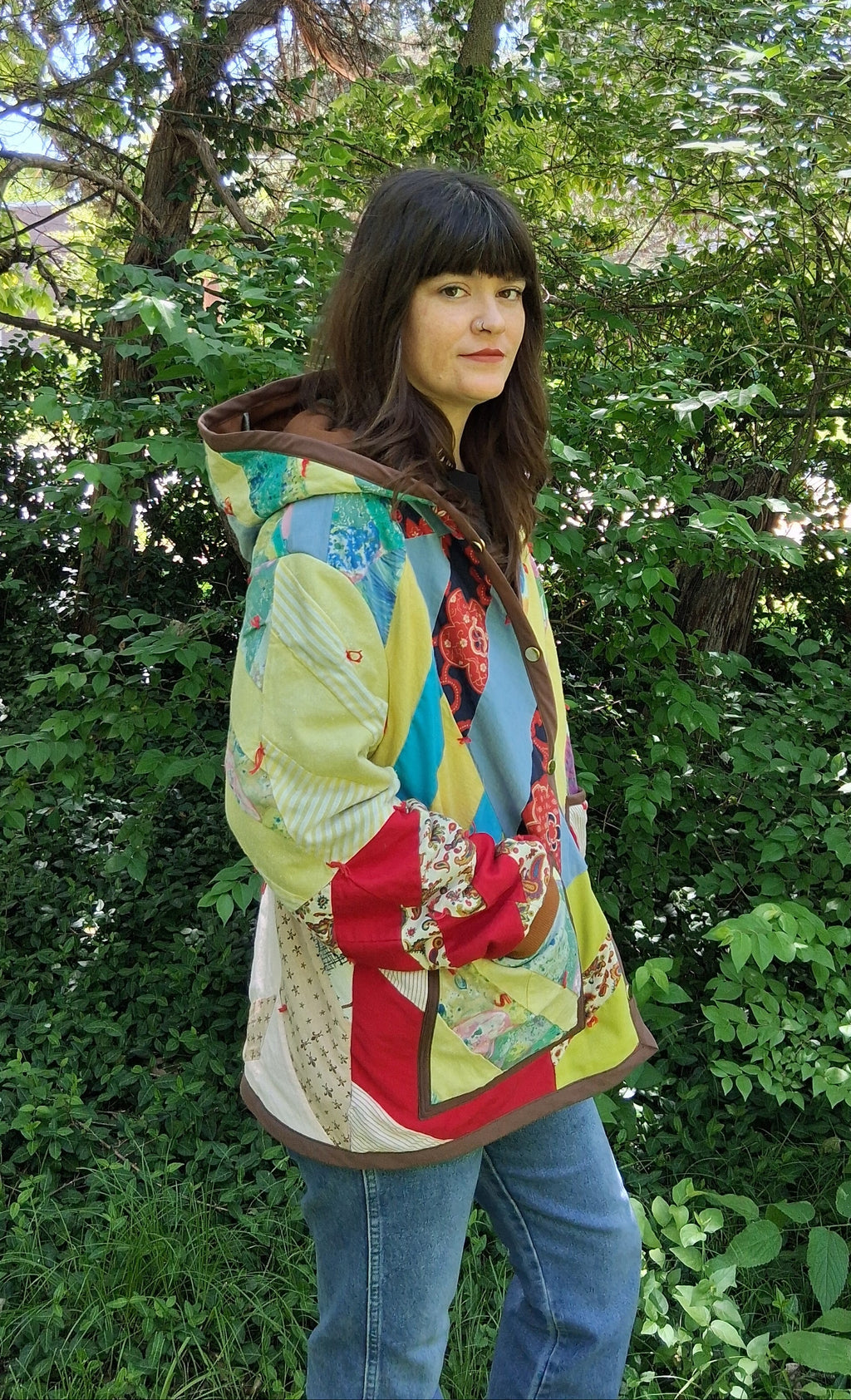 Abstract quilt coat
