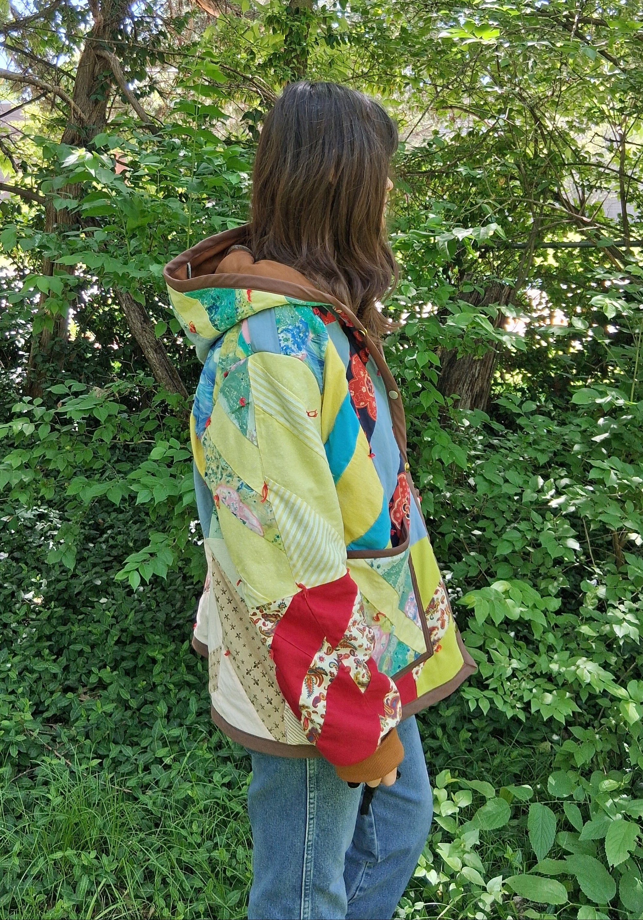 Abstract quilt coat