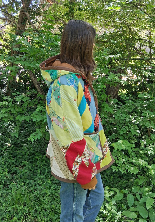 Abstract quilt coat