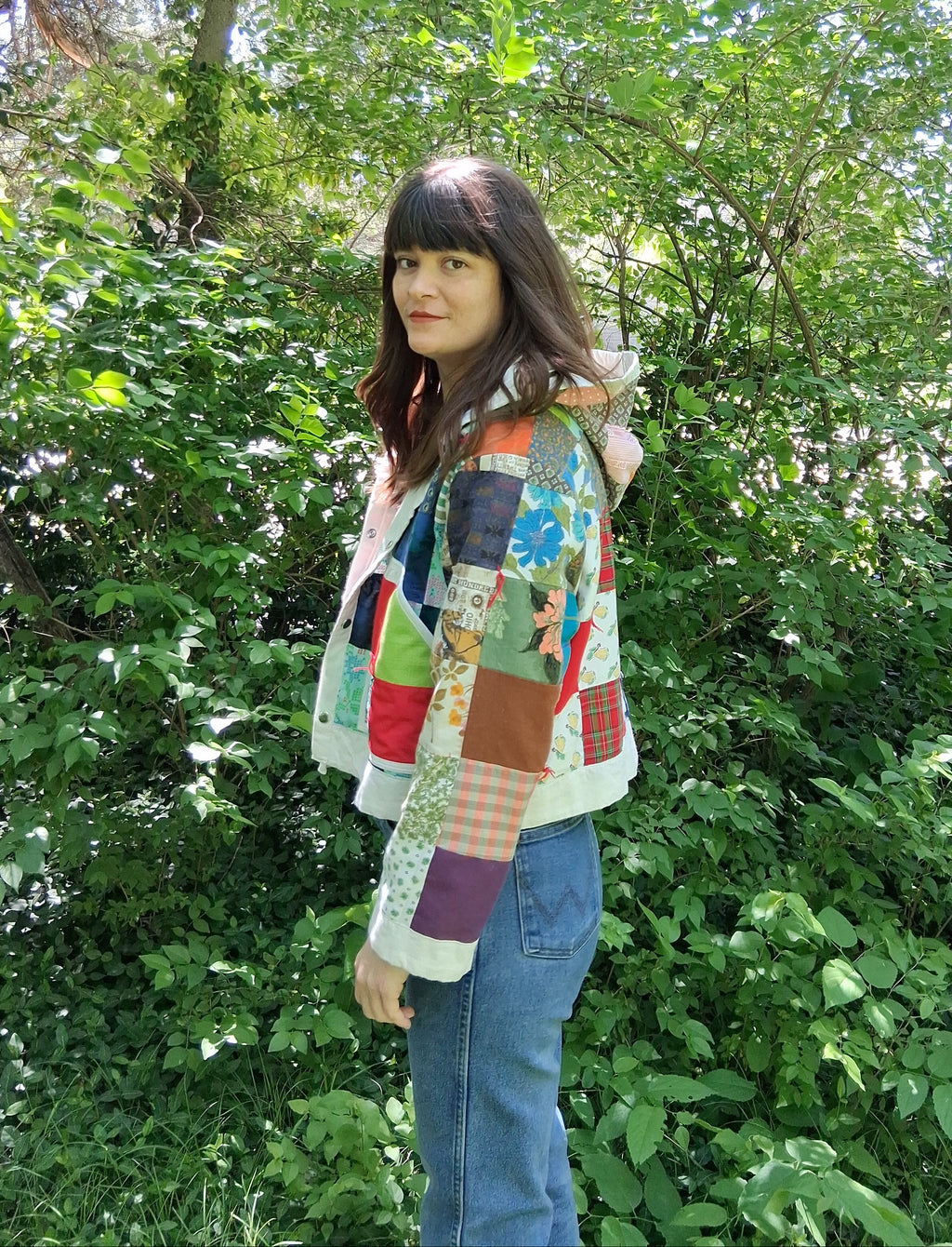Cropped quilt coat