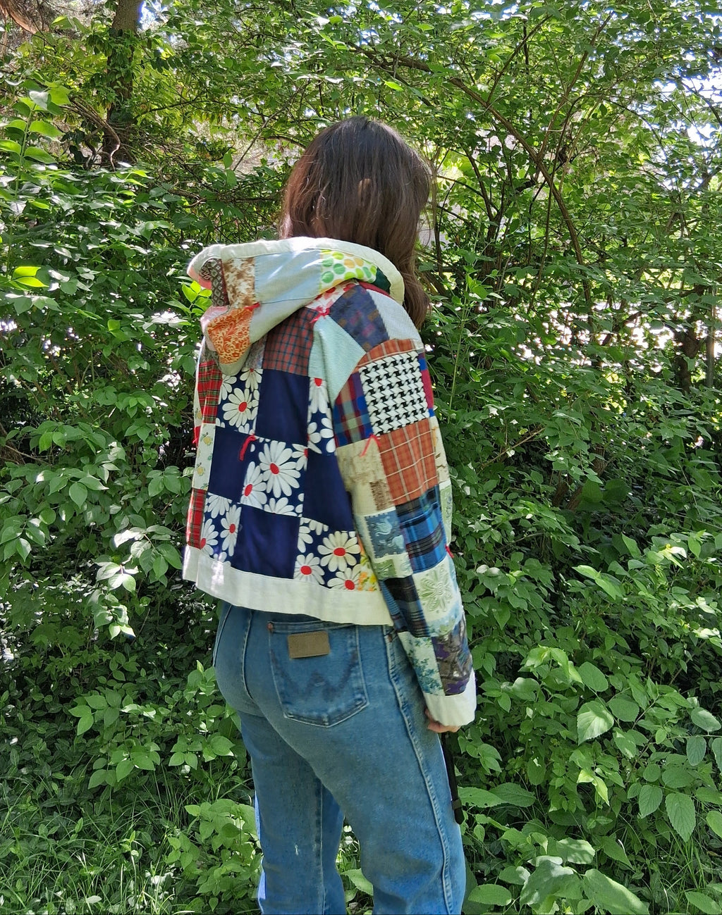 Cropped quilt coat