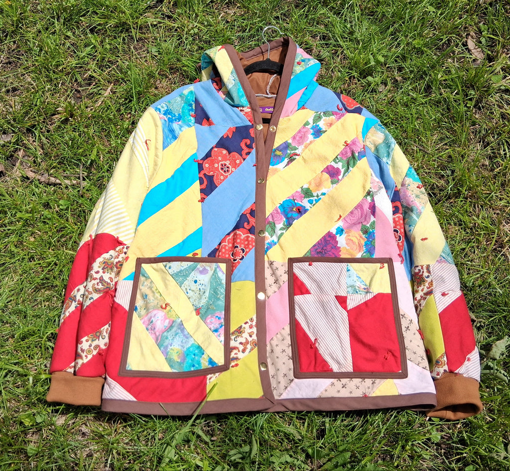 Abstract quilt coat