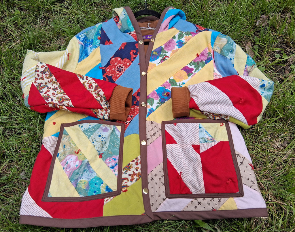 Abstract quilt coat