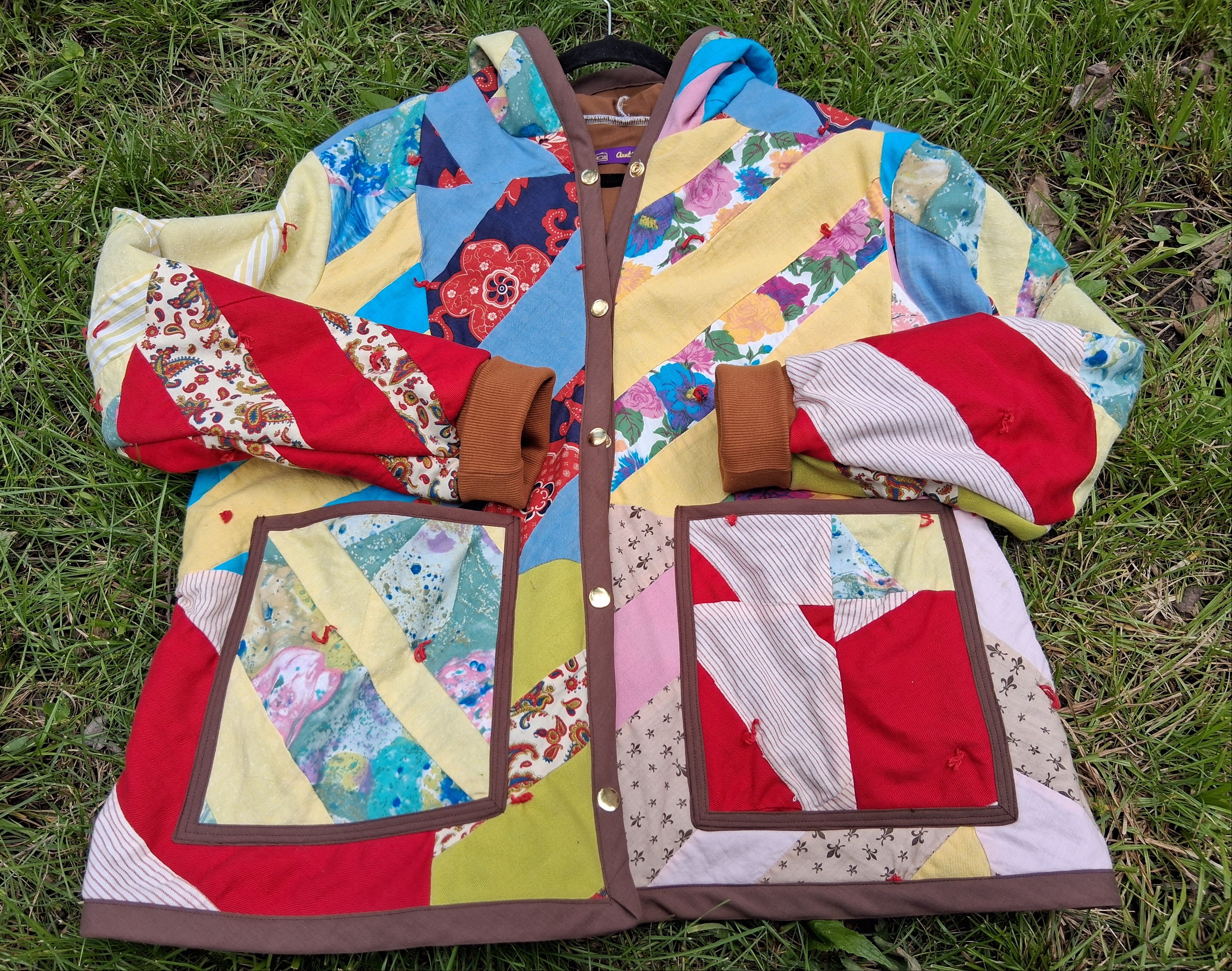 Abstract quilt coat