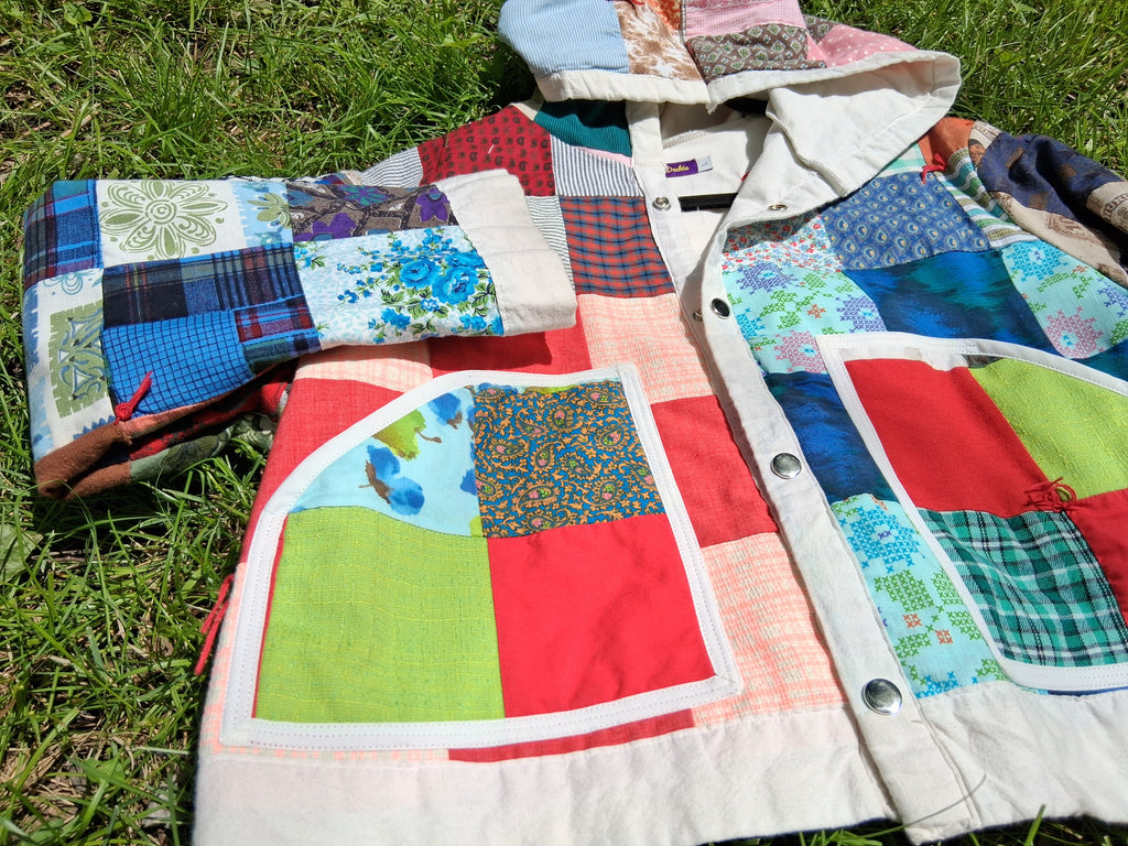 Cropped quilt coat