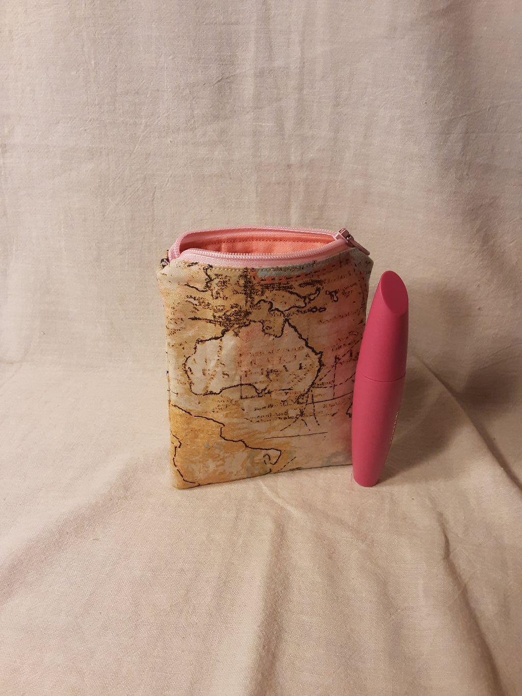 World Map Zipper Pouch