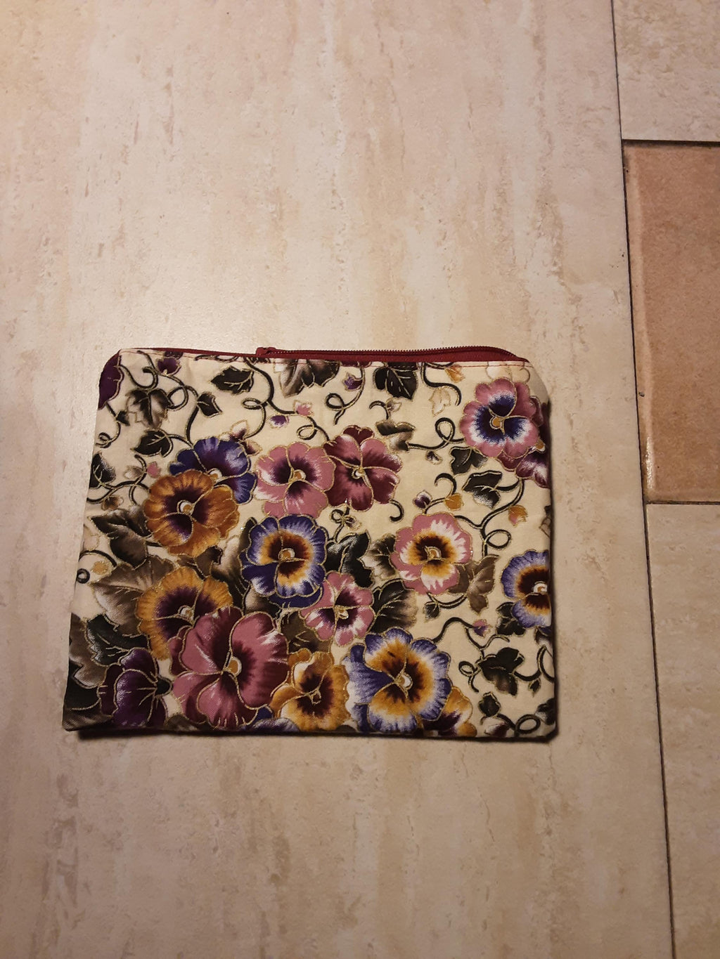 Floral Zipper Pouch