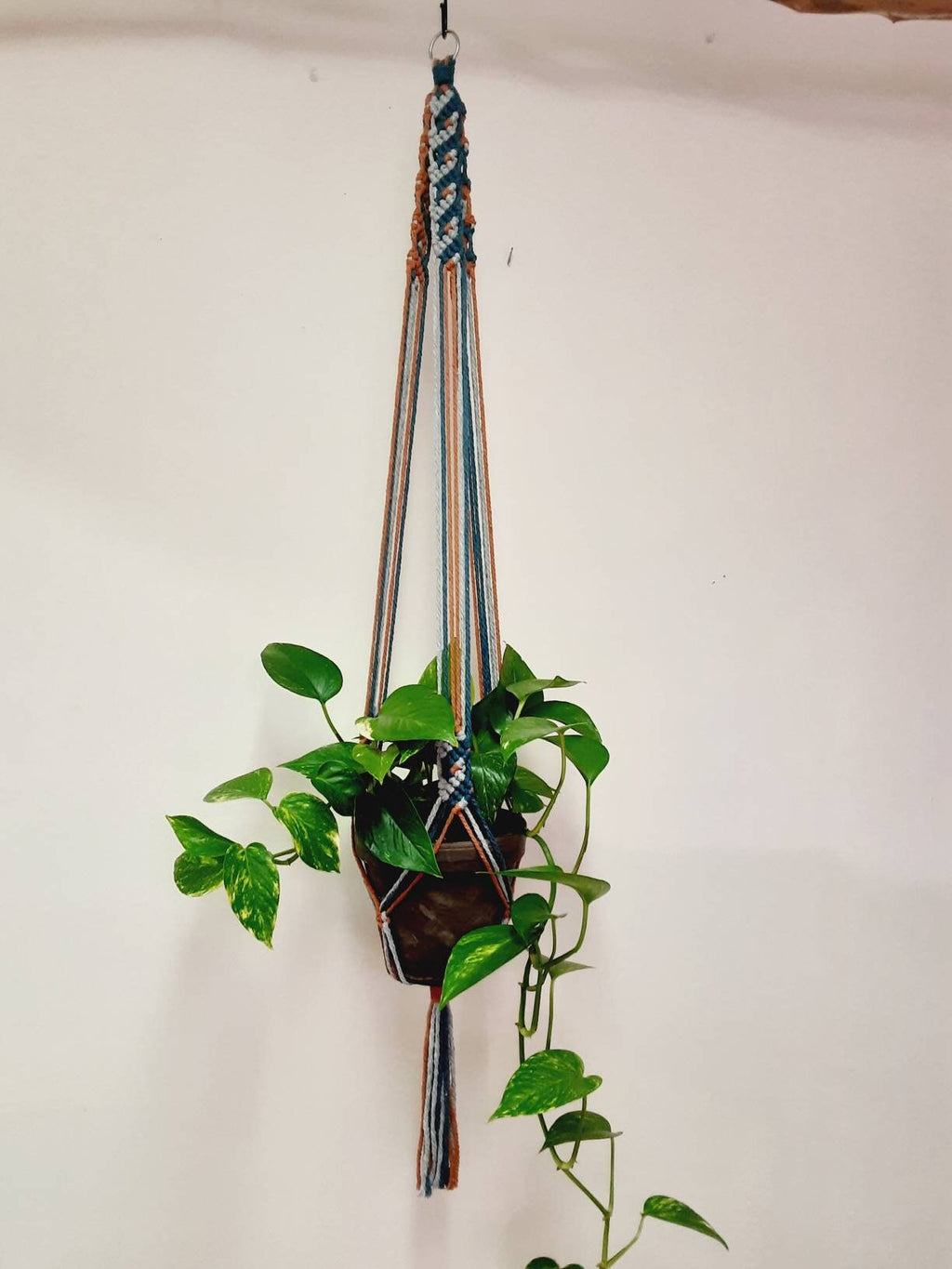 Multicolored Macrame Plant Hanger