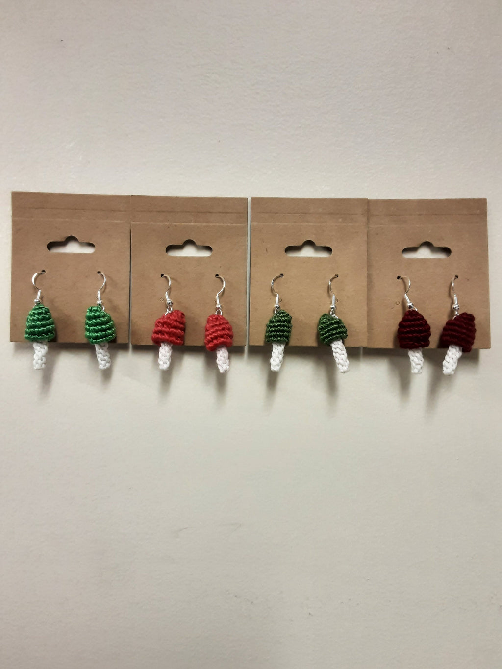 Macrame Mushroom Earrings