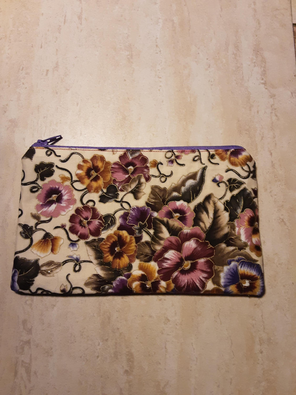 Floral Zipper Pouch
