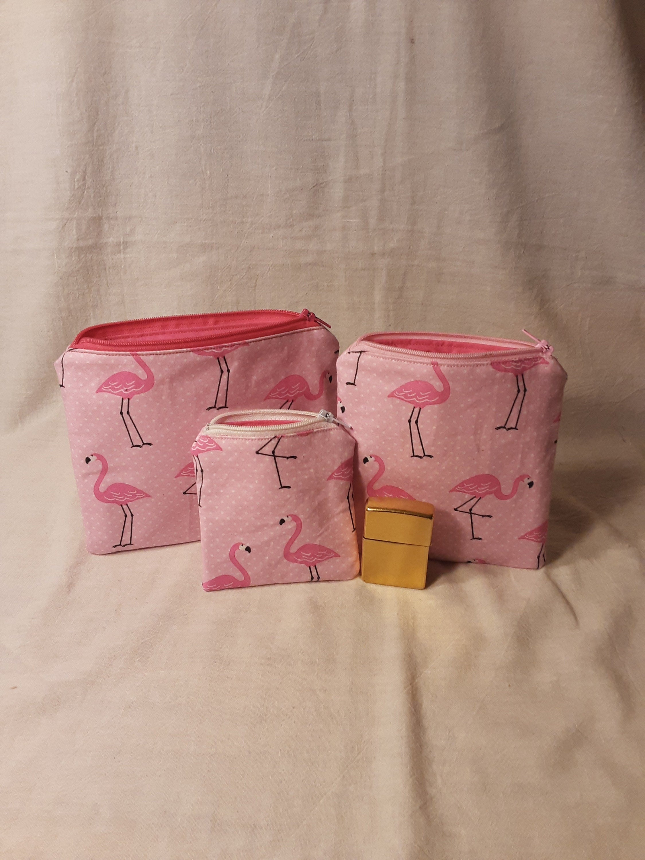 Pink Flamingo Zipper Pouch
