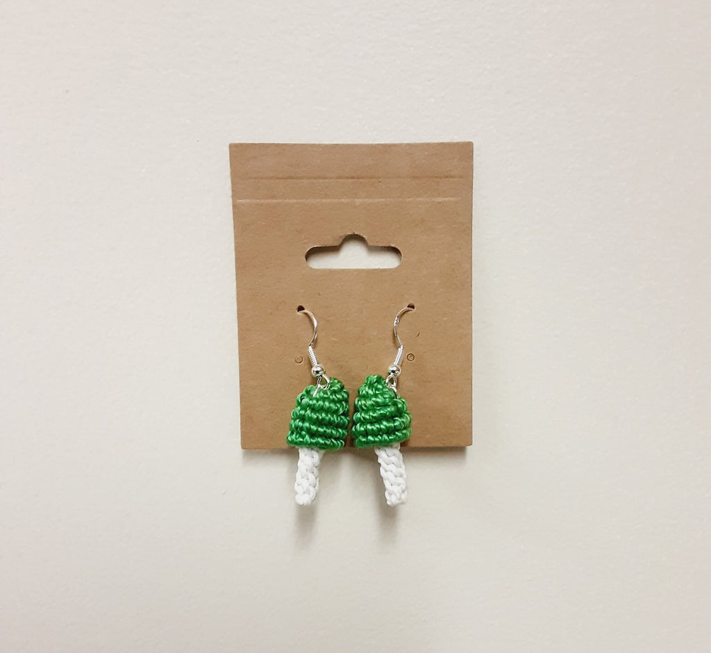 Macrame Mushroom Earrings