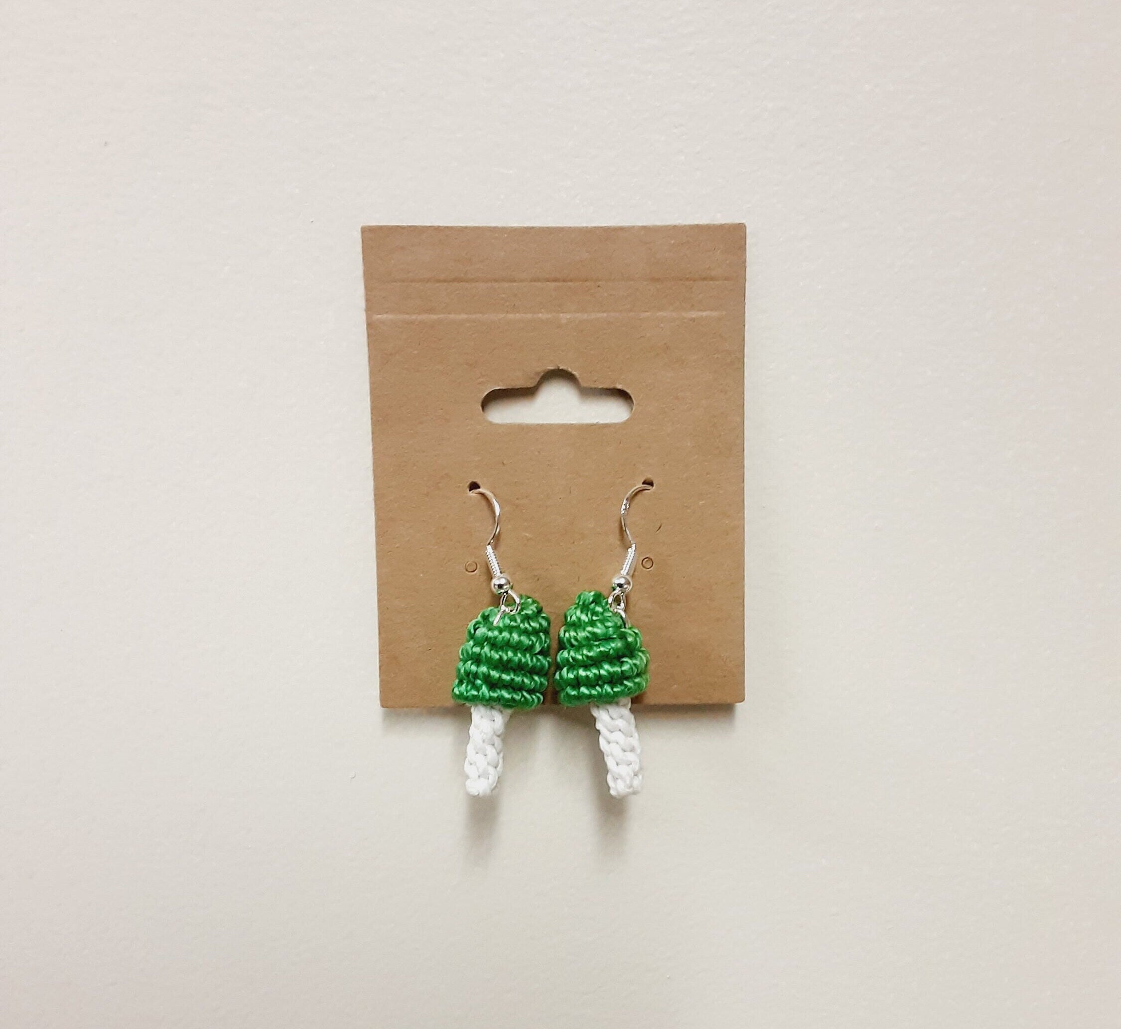 Macrame Mushroom Earrings