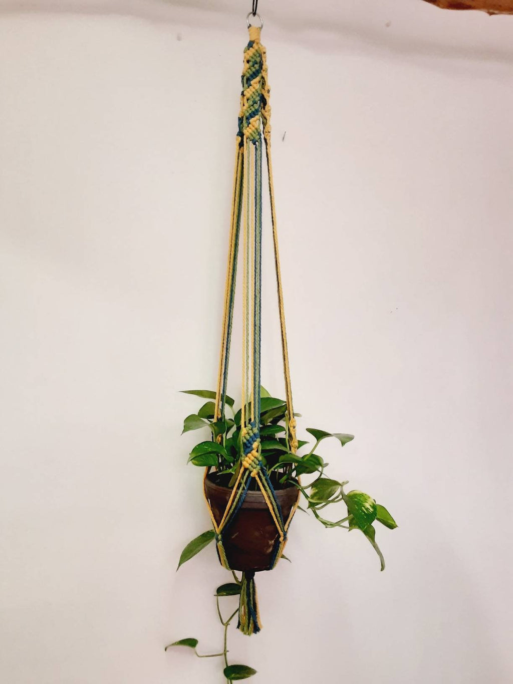 Multicolored Macrame Plant Hanger