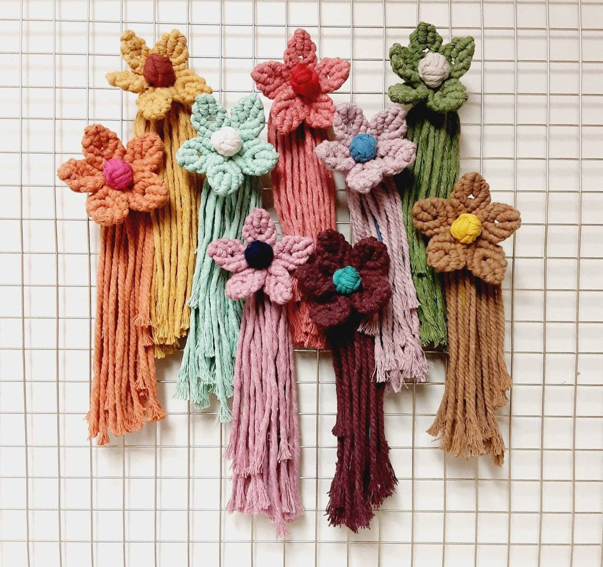 Small Macrame Flower Decor