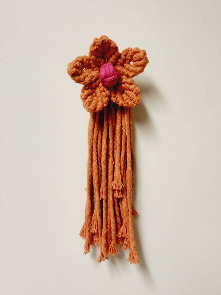 Small Macrame Flower Decor