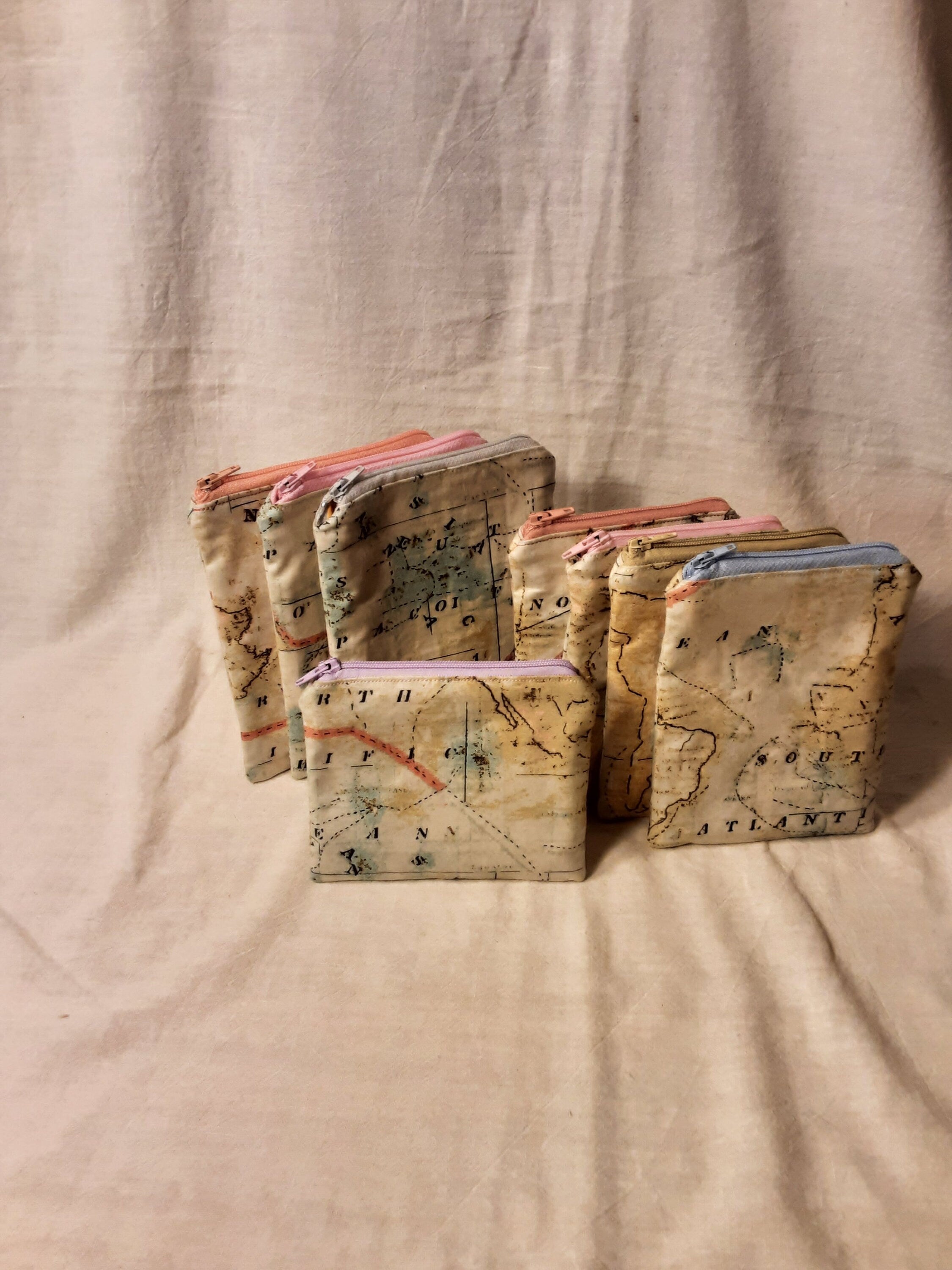 World Map Zipper Pouch