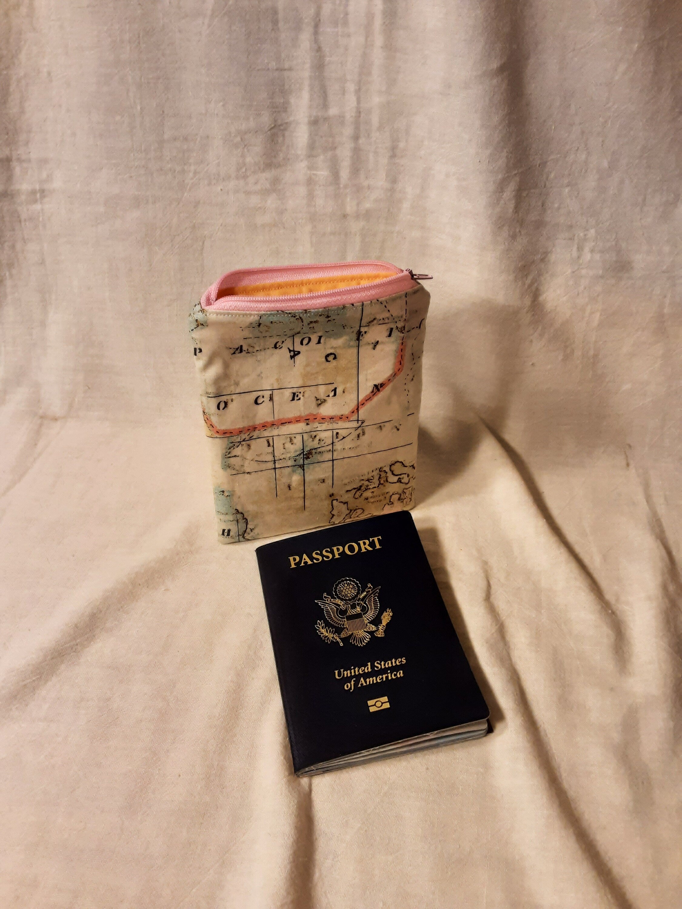 World Map Zipper Pouch