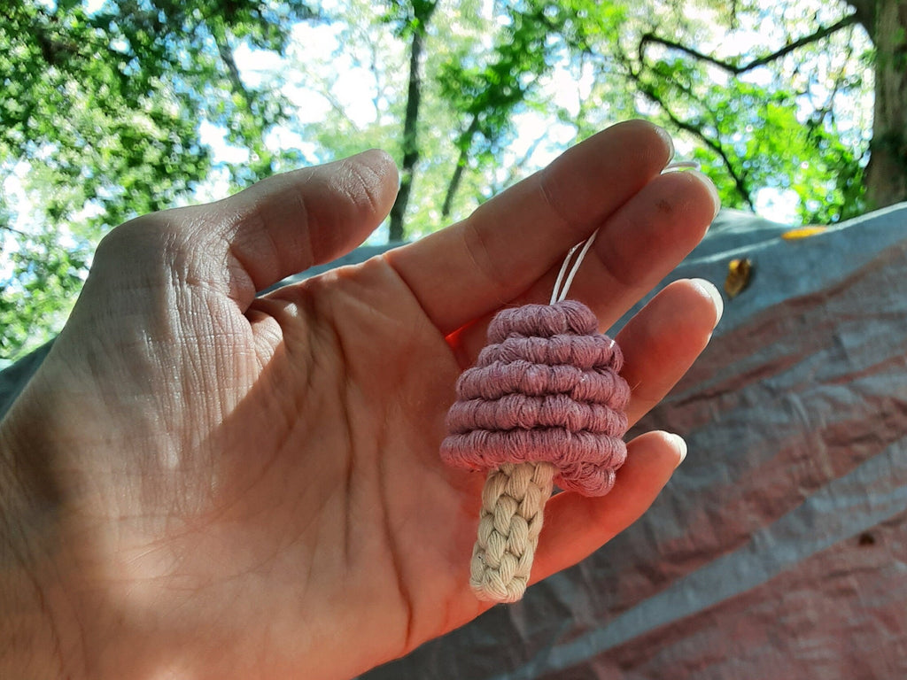Macrame Mushroom Ornaments