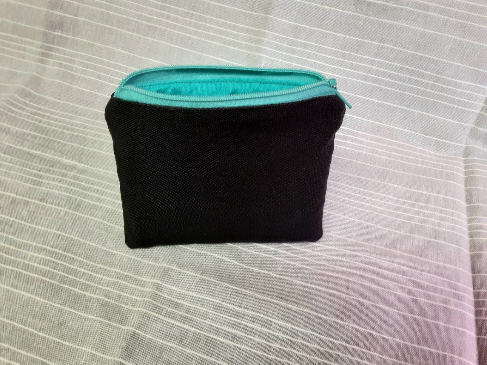 Black Canvas Zipper Pouch