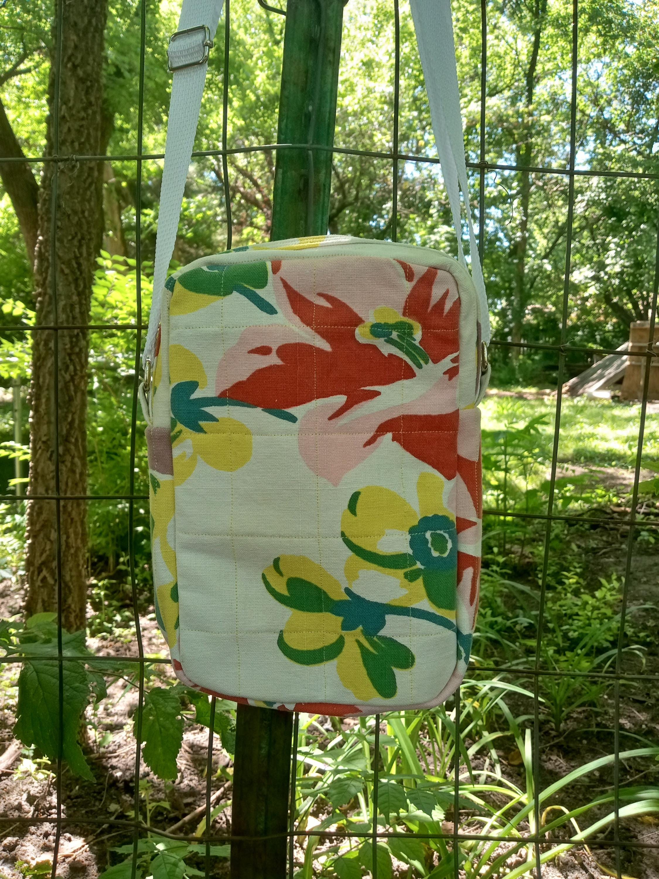 Floral, Quilted Crossbody Bag